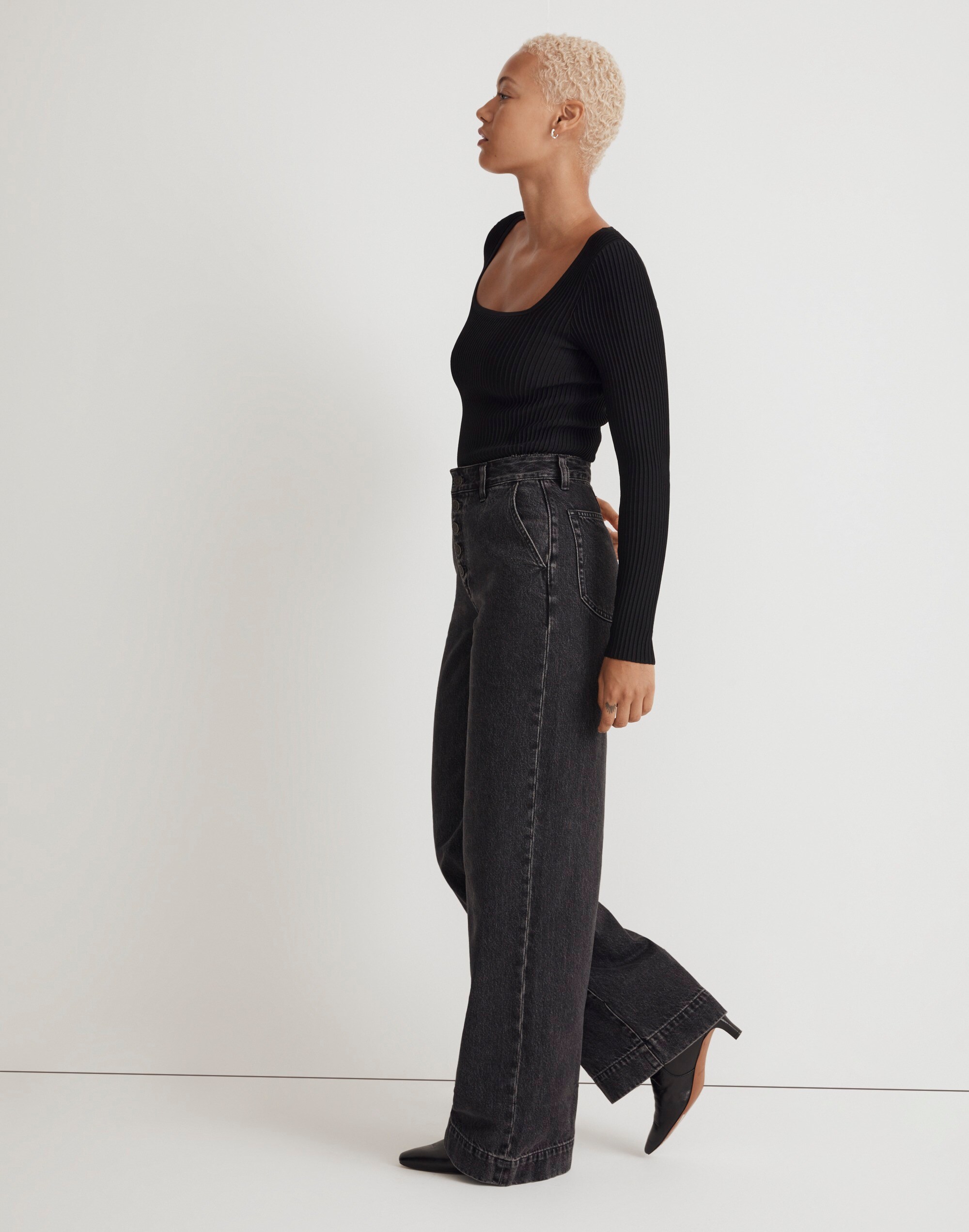 Curvy Superwide-Leg Jeans