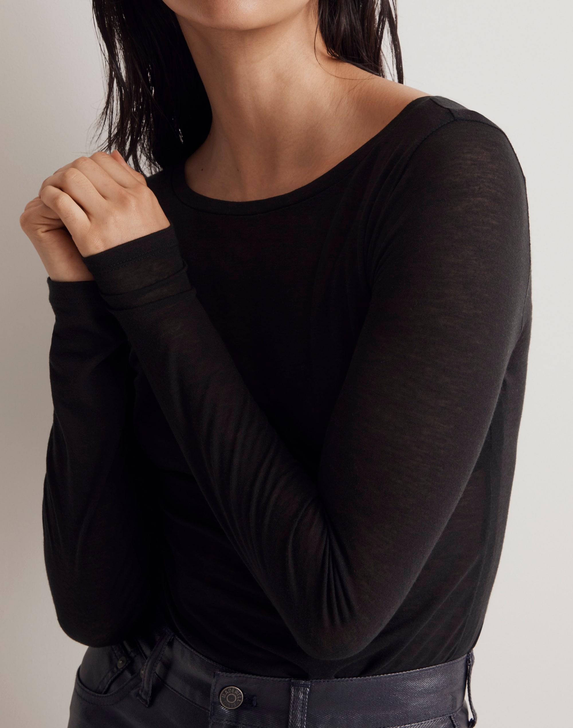 Scoopneck Long-Sleeve Tee