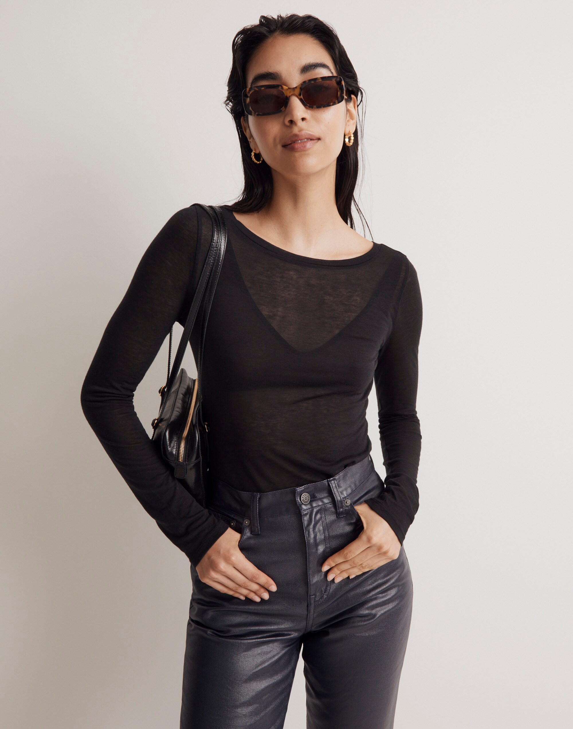 Scoopneck Long-Sleeve Tee