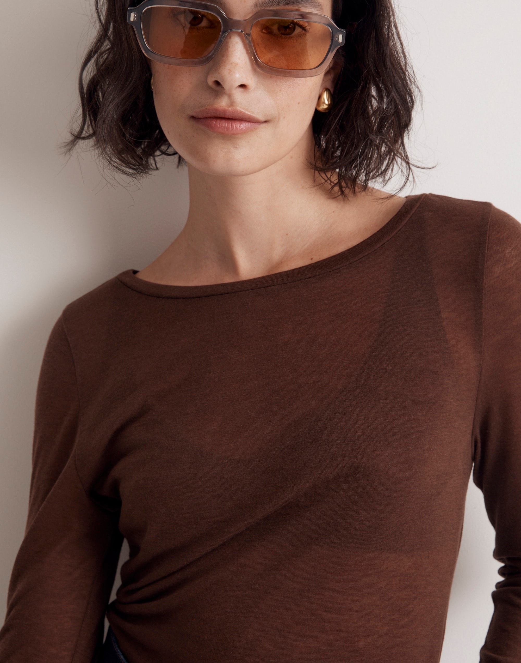 Scoopneck Long-Sleeve Tee