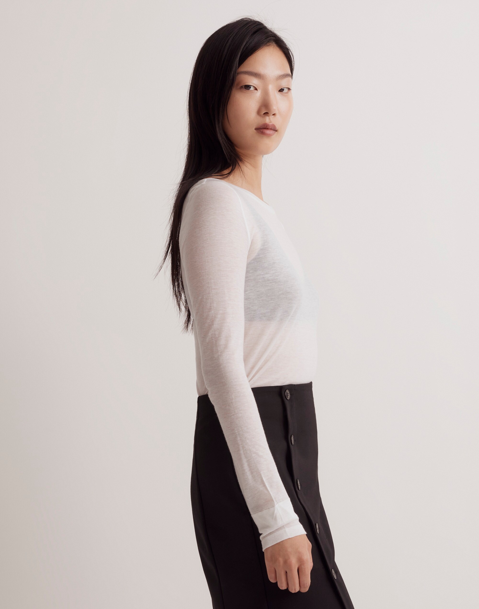 Scoopneck Long-Sleeve Tee