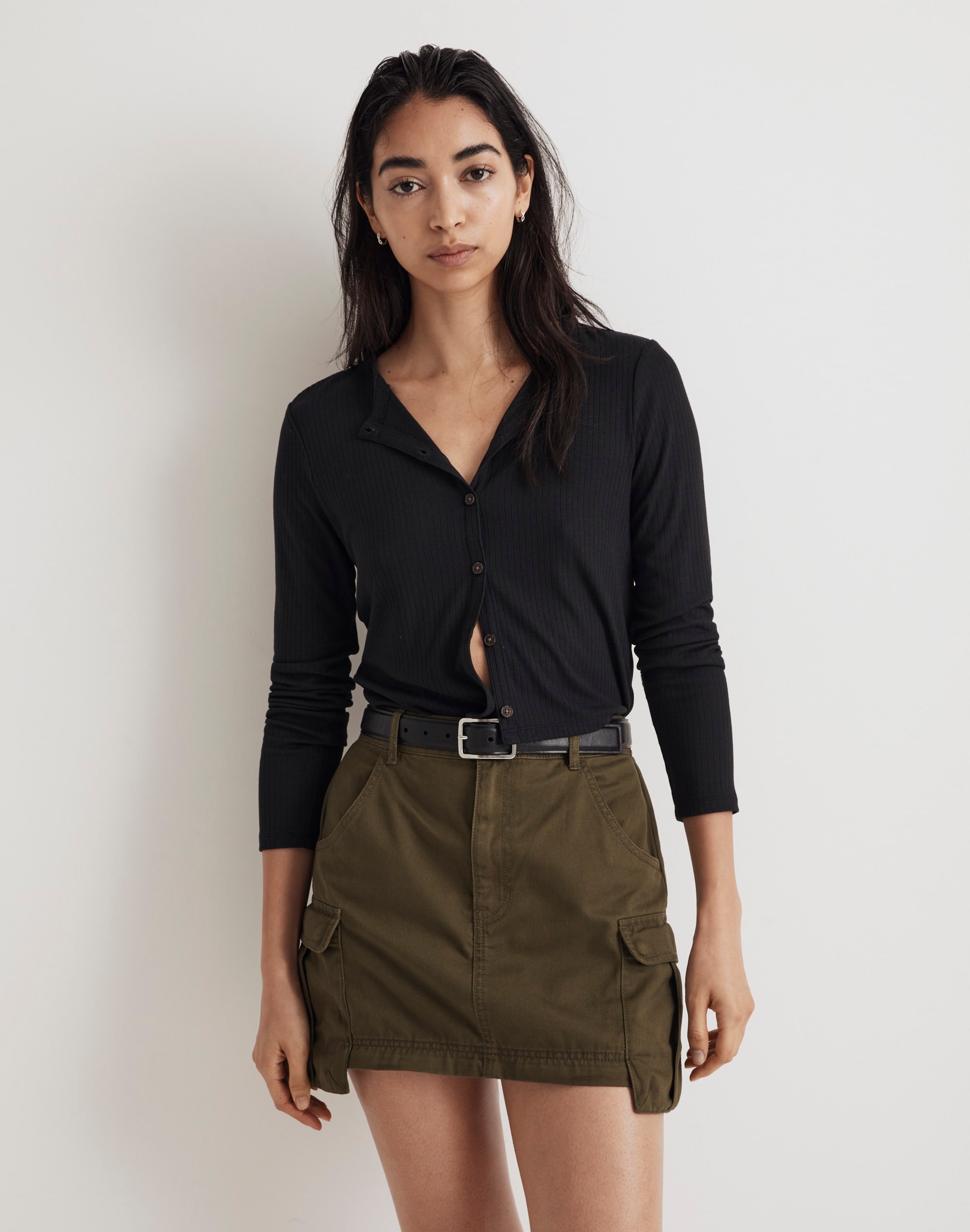 Cargo Convertible Midi Skirt in (Re)generative Chino