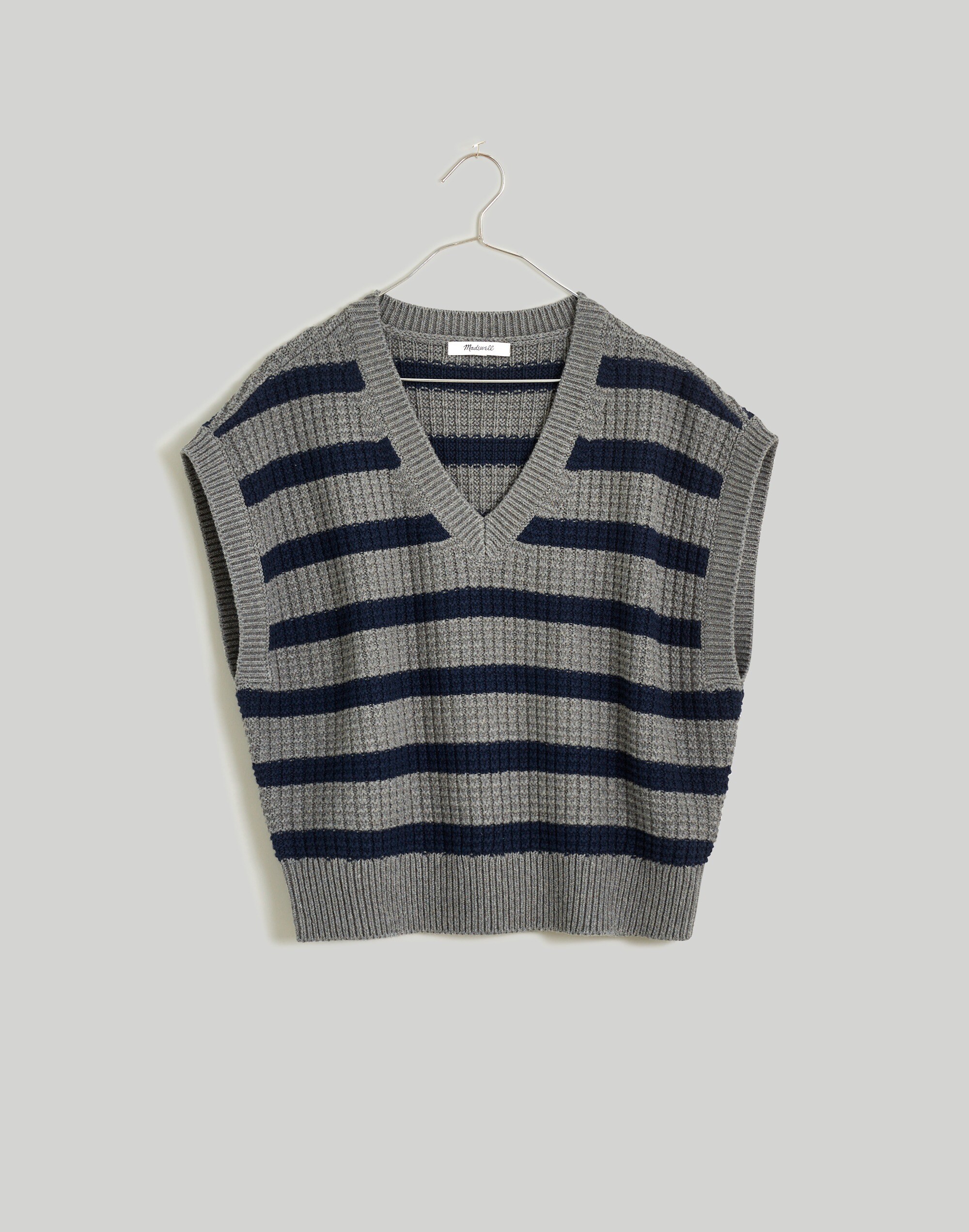 Waffle-Knit Sweater Vest