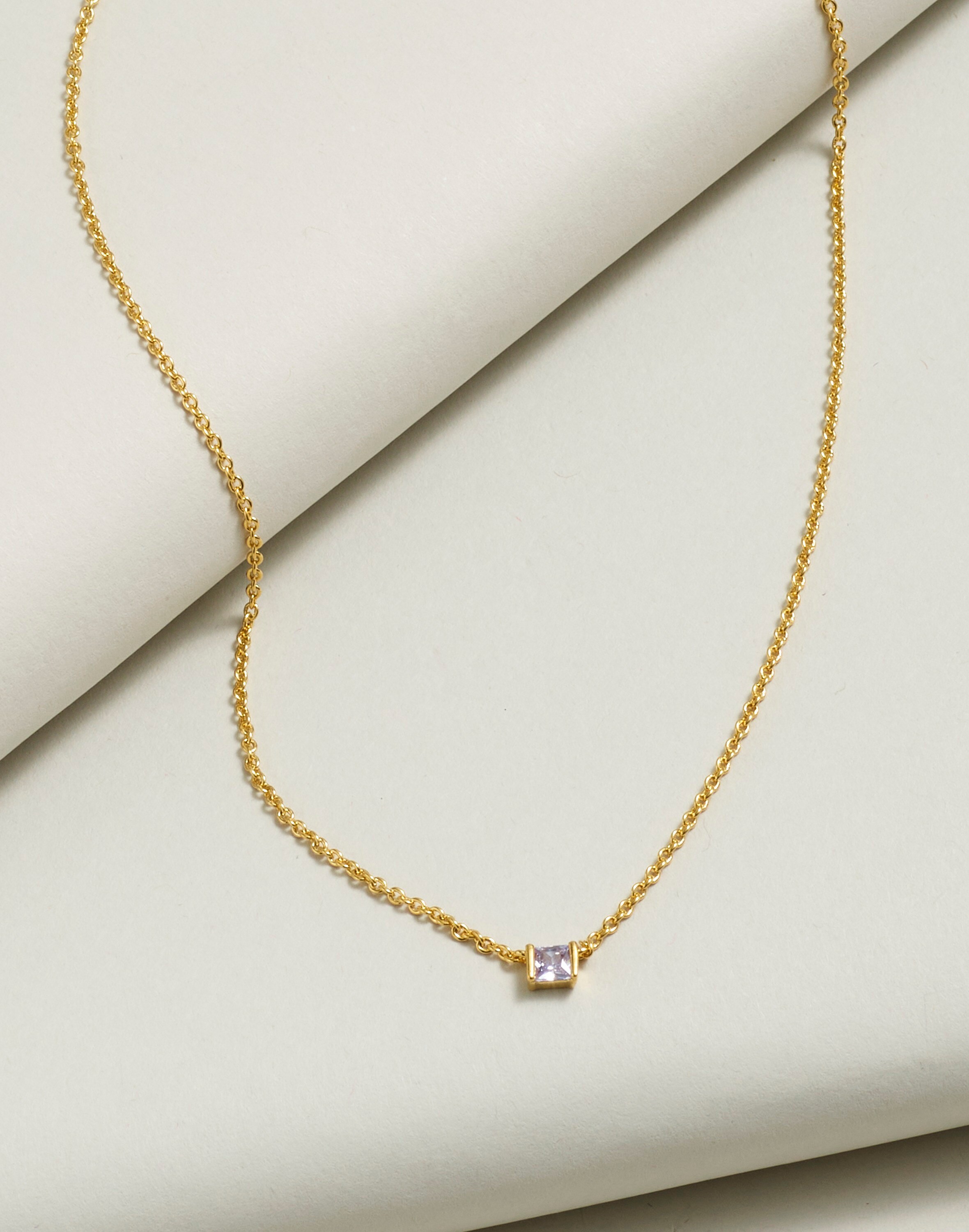 Demi-Fine Birthstone Chain Necklace