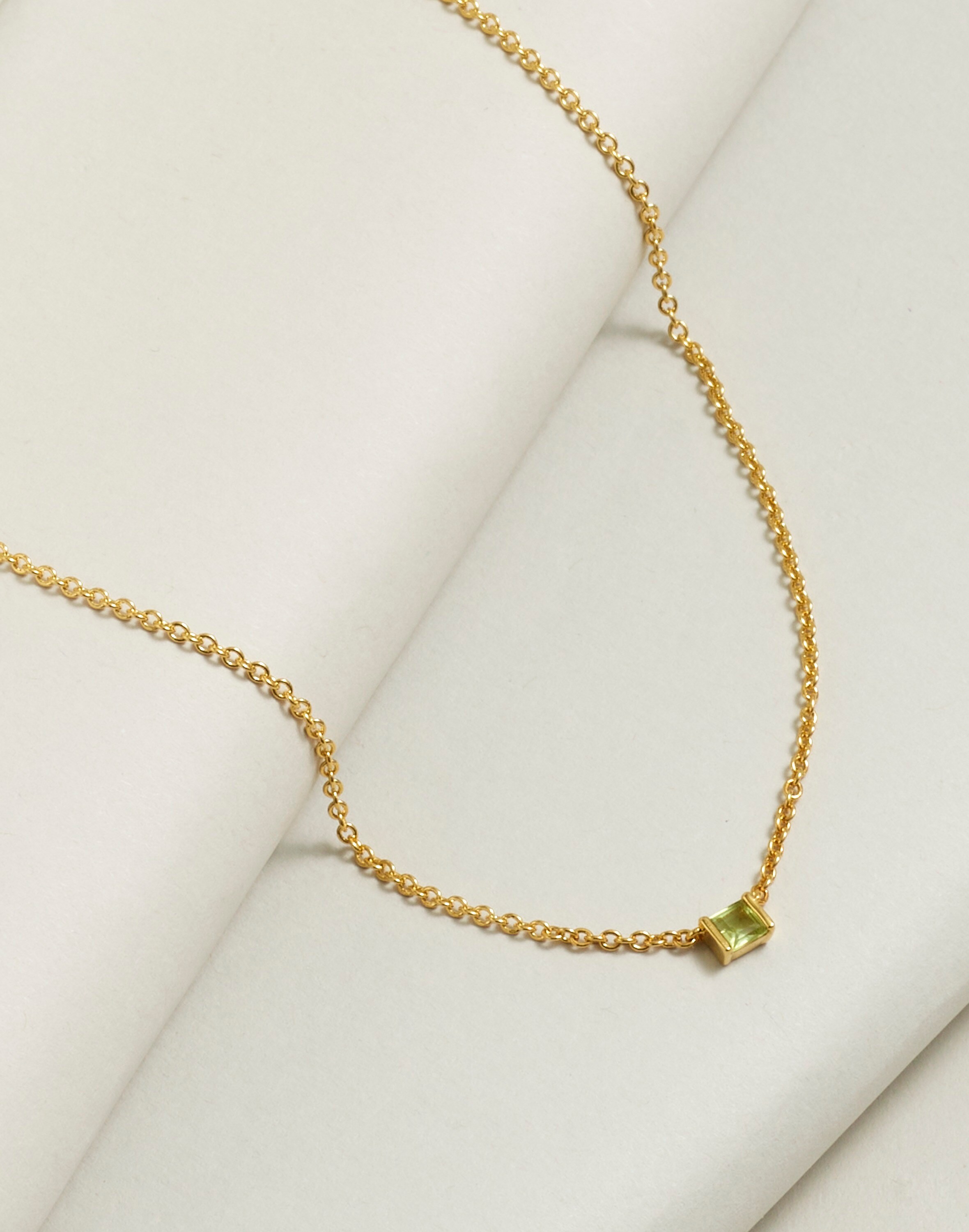 Demi-Fine Birthstone Chain Necklace