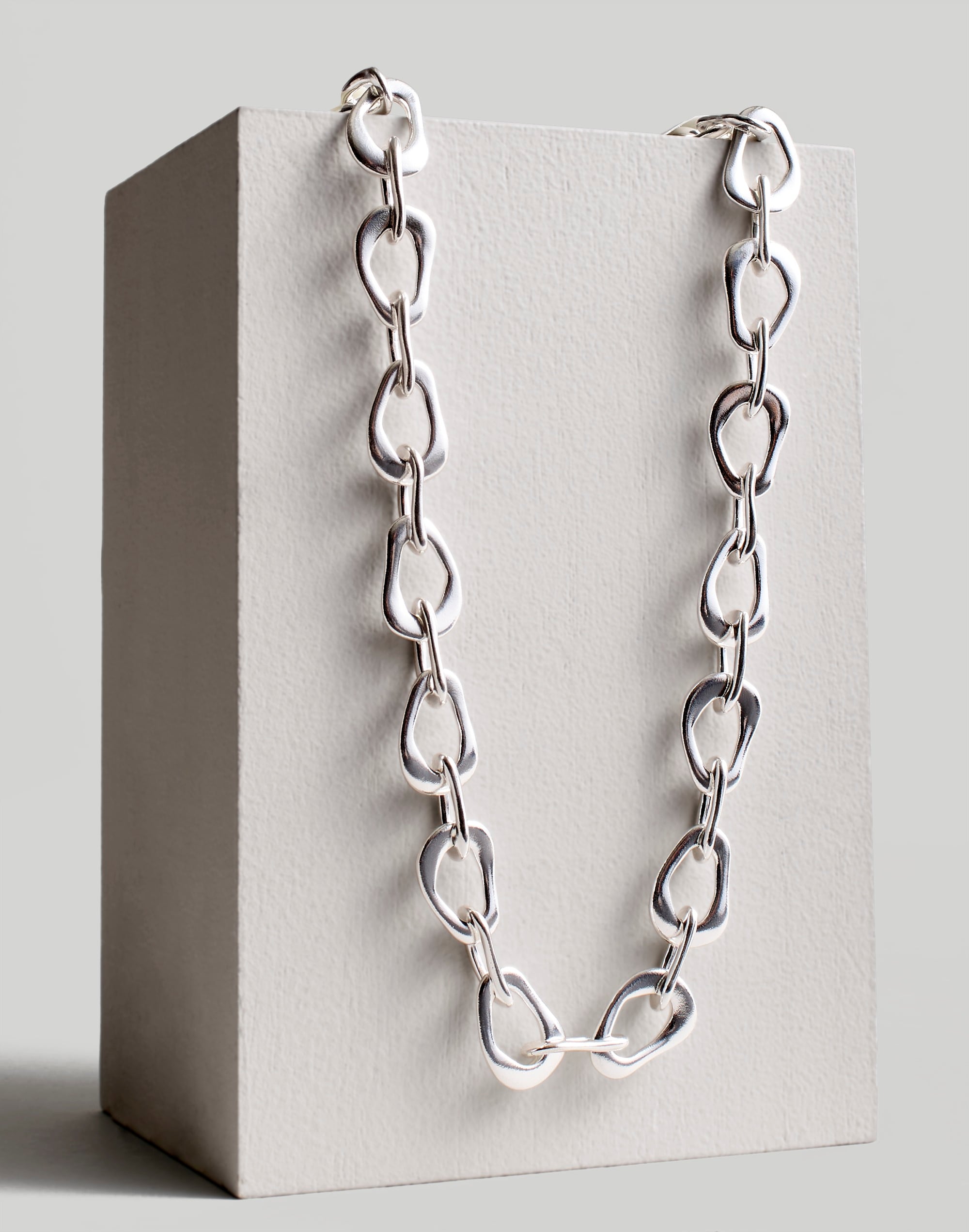 Mw The Sterling Silver Collection Chunky Chain Necklace