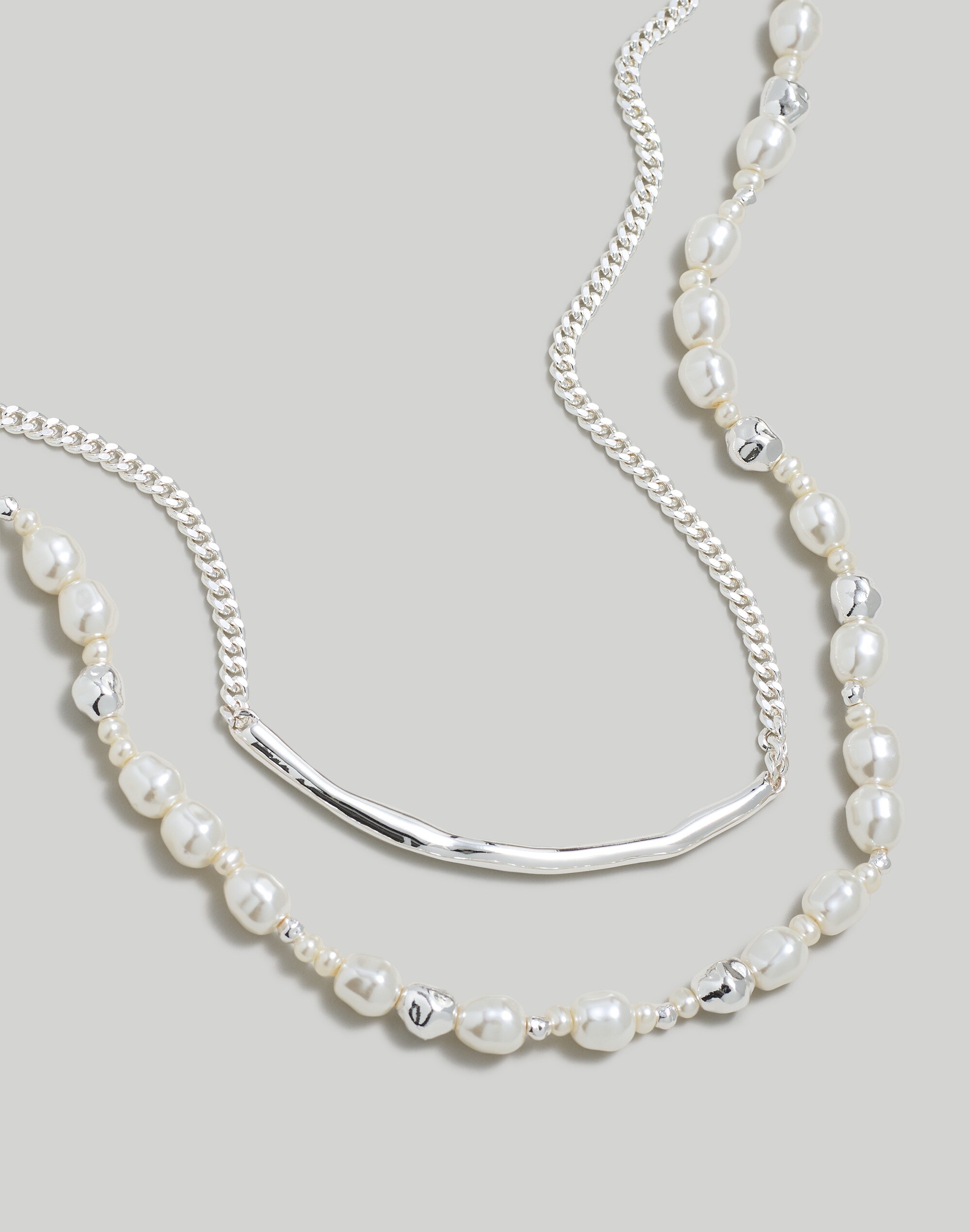 Two-Pack Freshwater Pearl Chain Necklace Set | Madewell