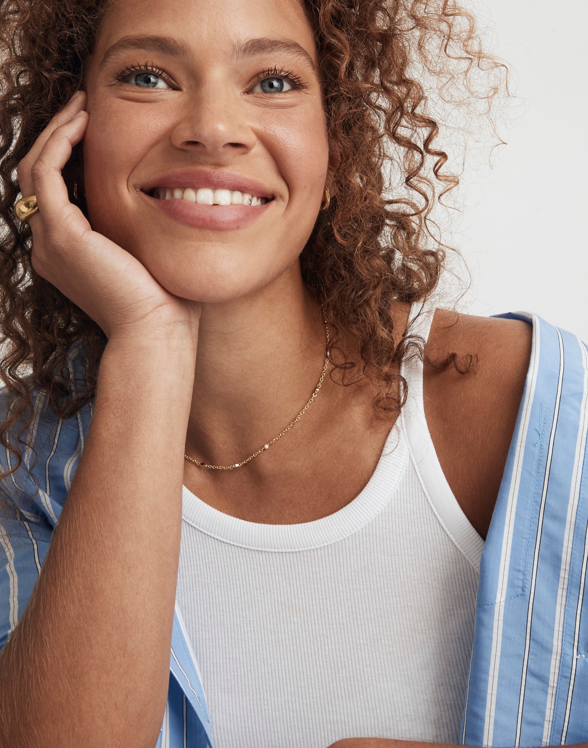 Freshwater Pearl Mixed Bead Station Necklace