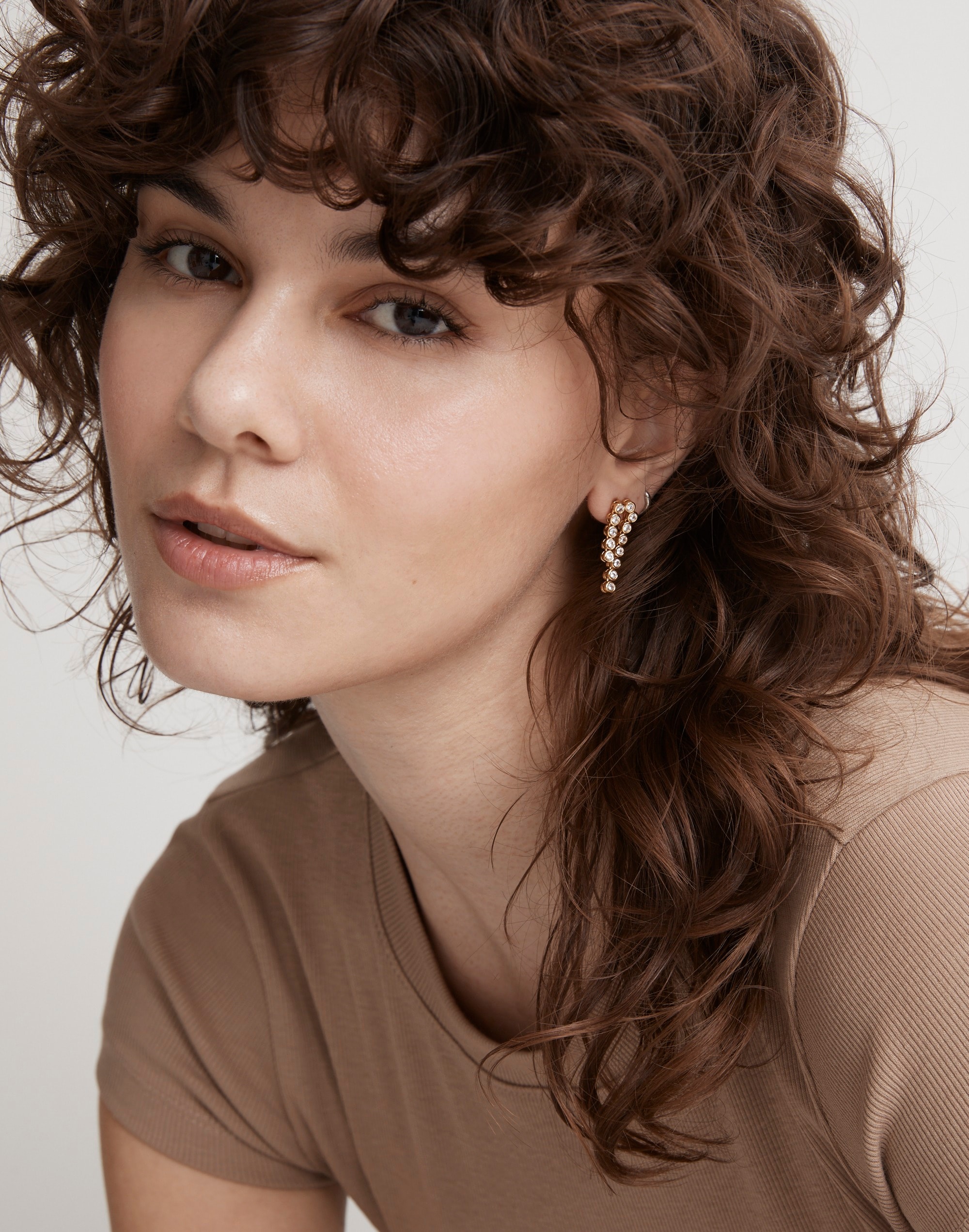 The Tennis Collection Bezel Set Crystal Waterfall Earrings