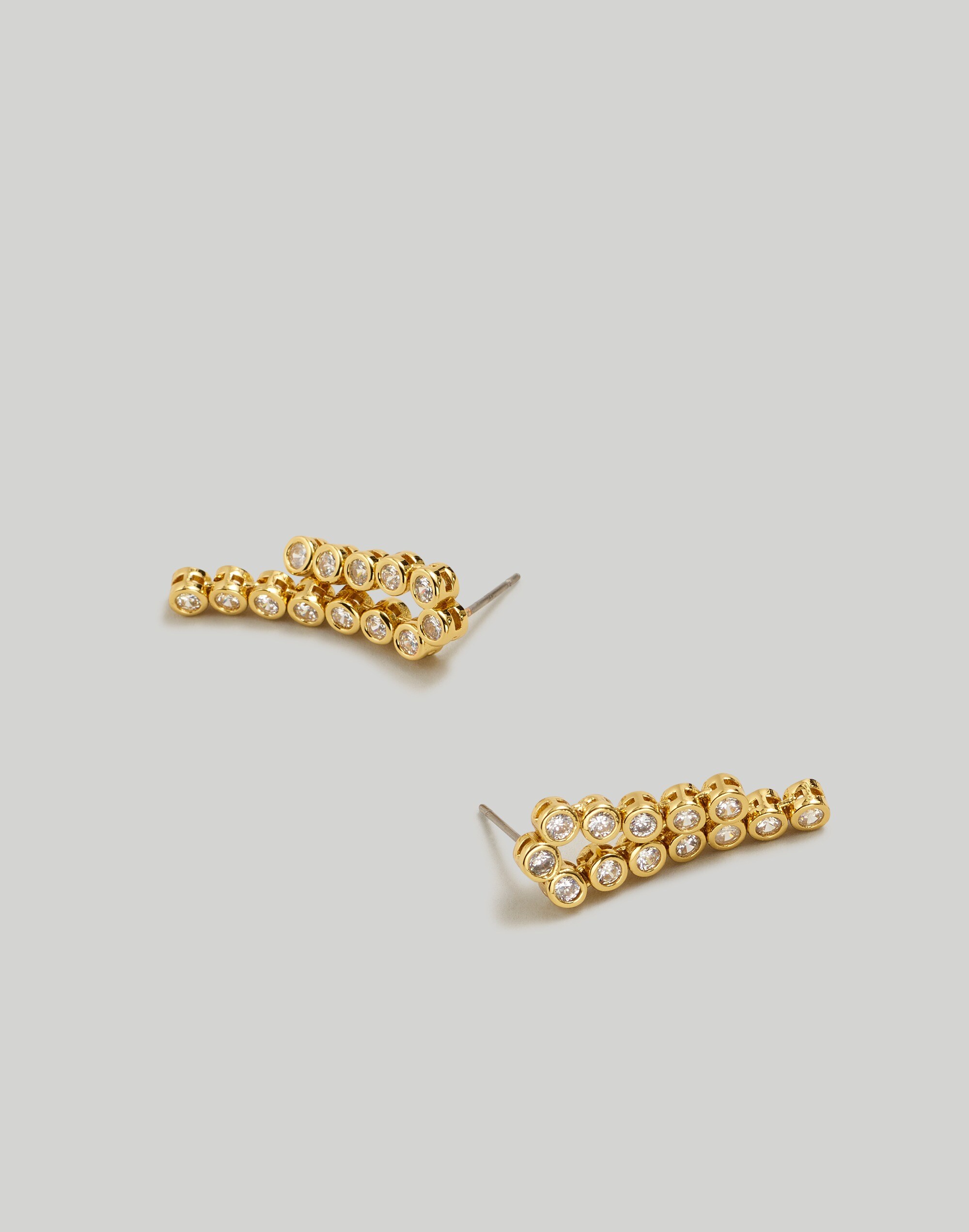 The Tennis Collection Bezel Set Crystal Waterfall Earrings