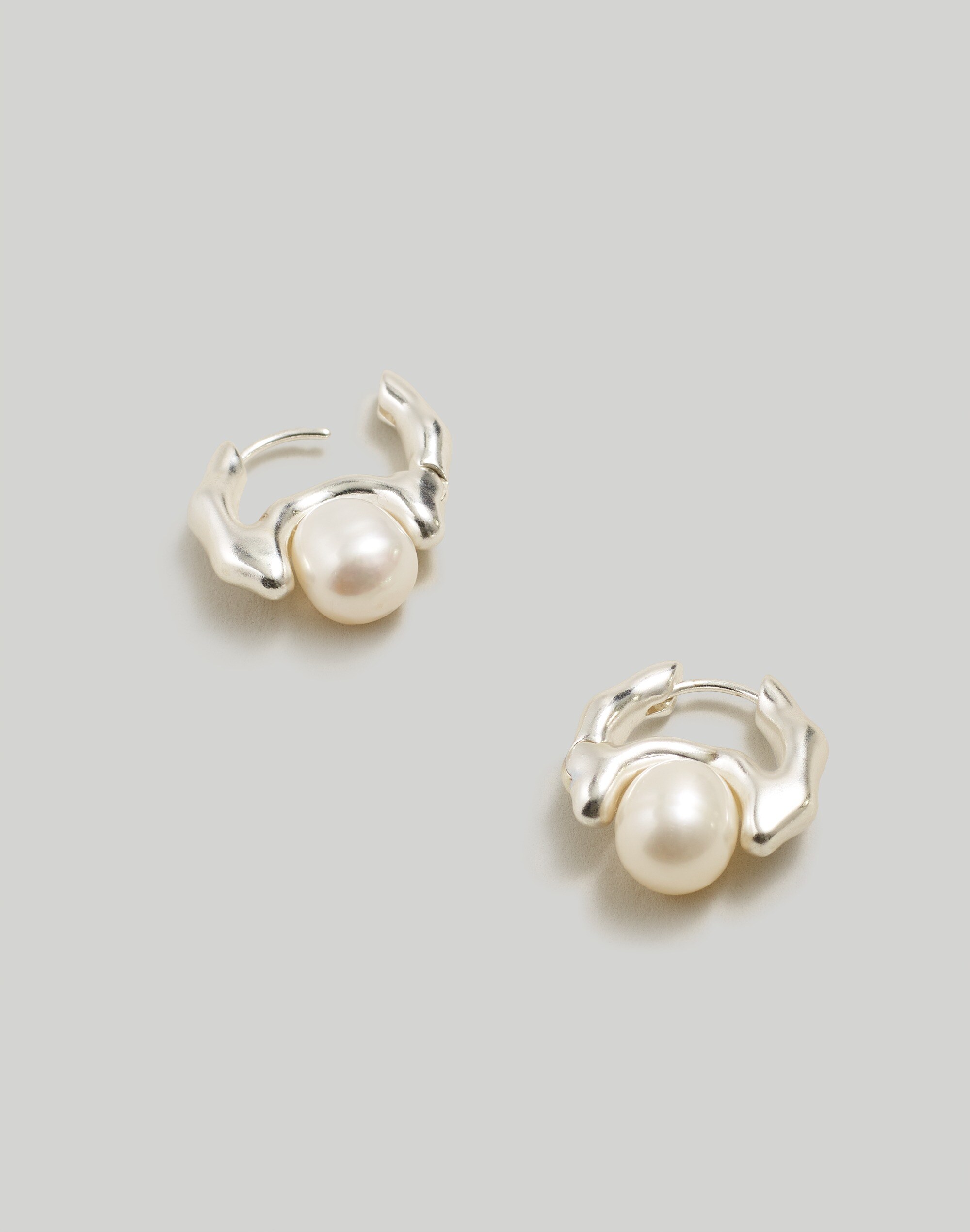 Freshwater Pearl Huggie Hoop Earrings