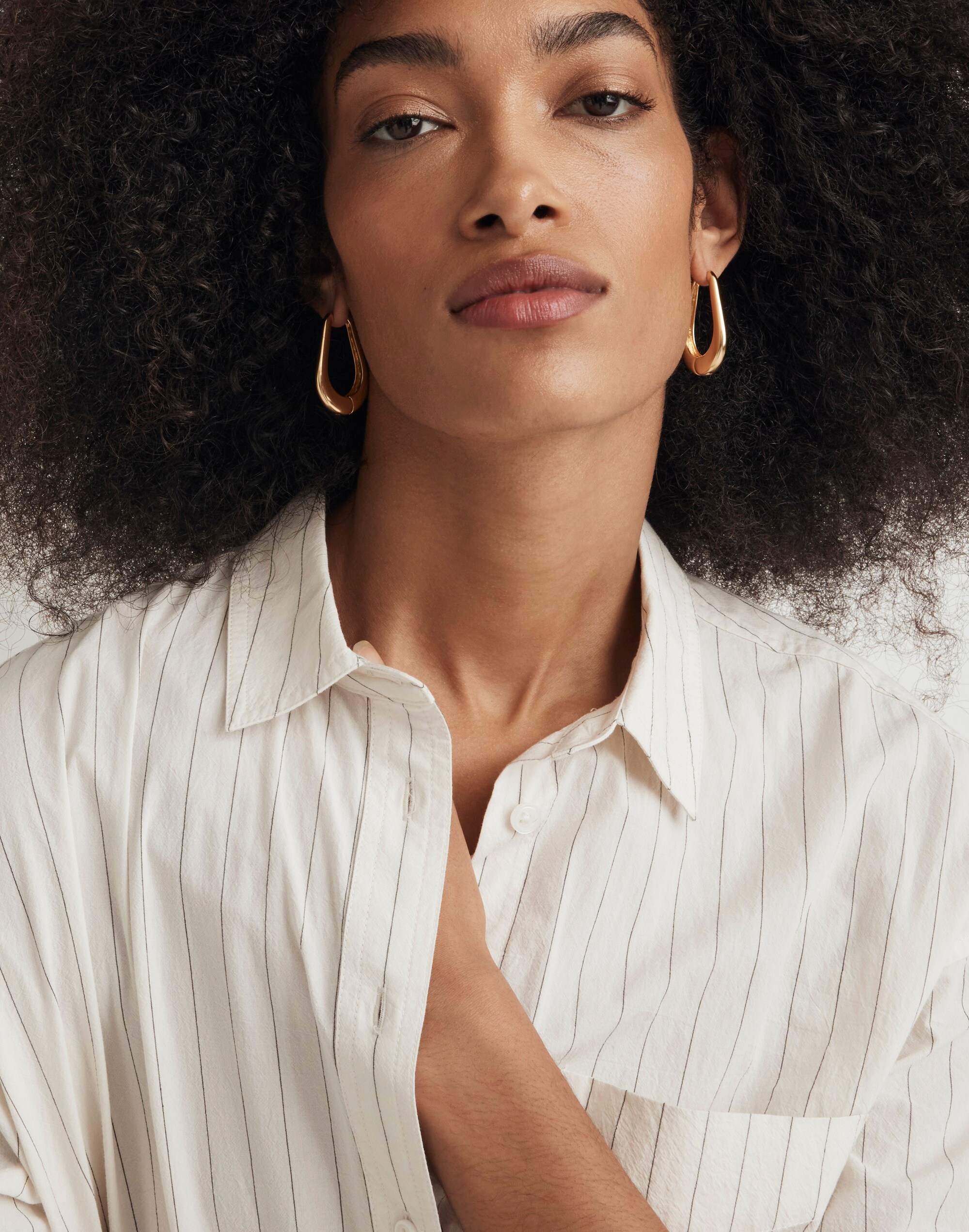 Droplet Large Hoop Earrings