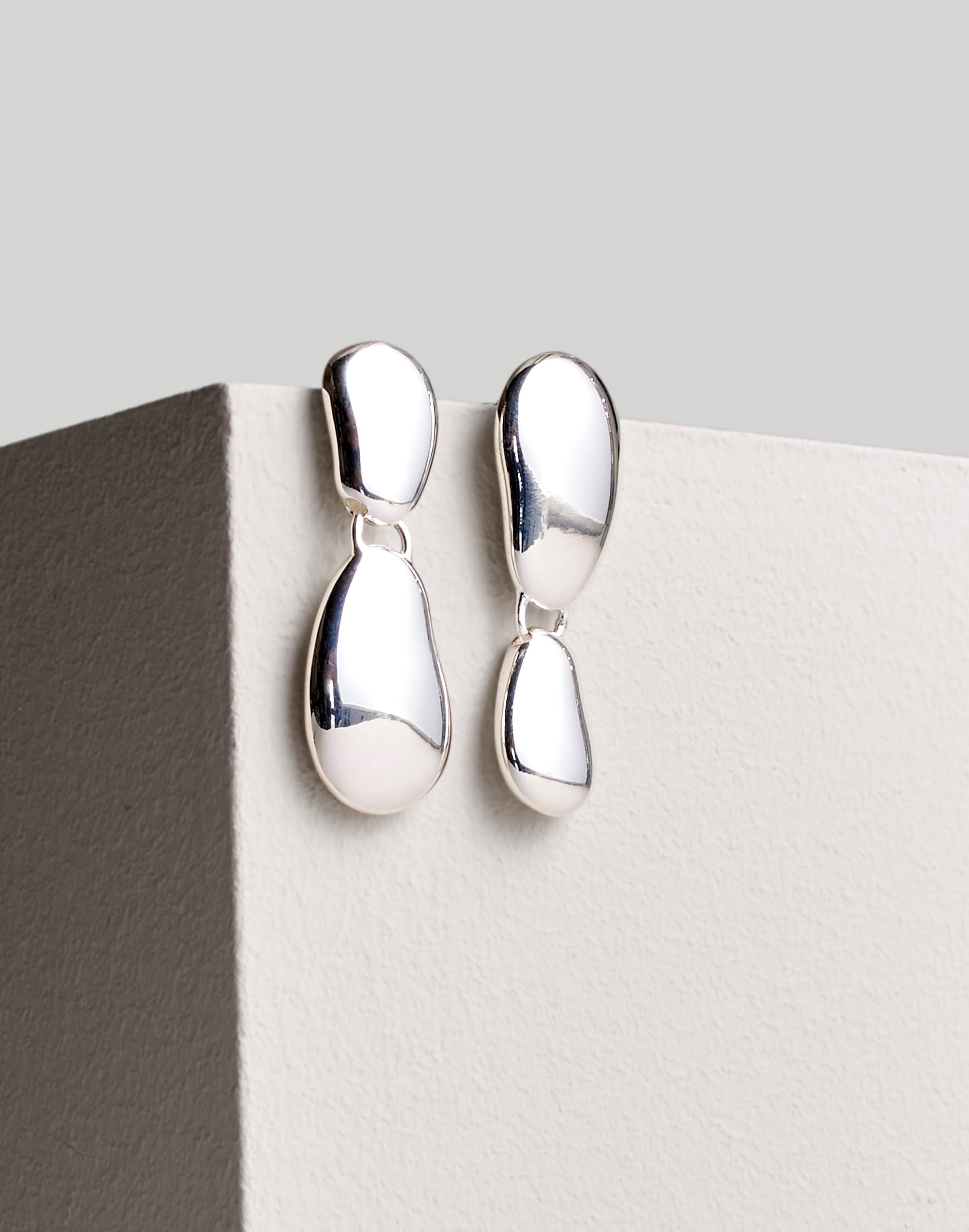 Mw The Sterling Silver Collection Statement Drop Earrings