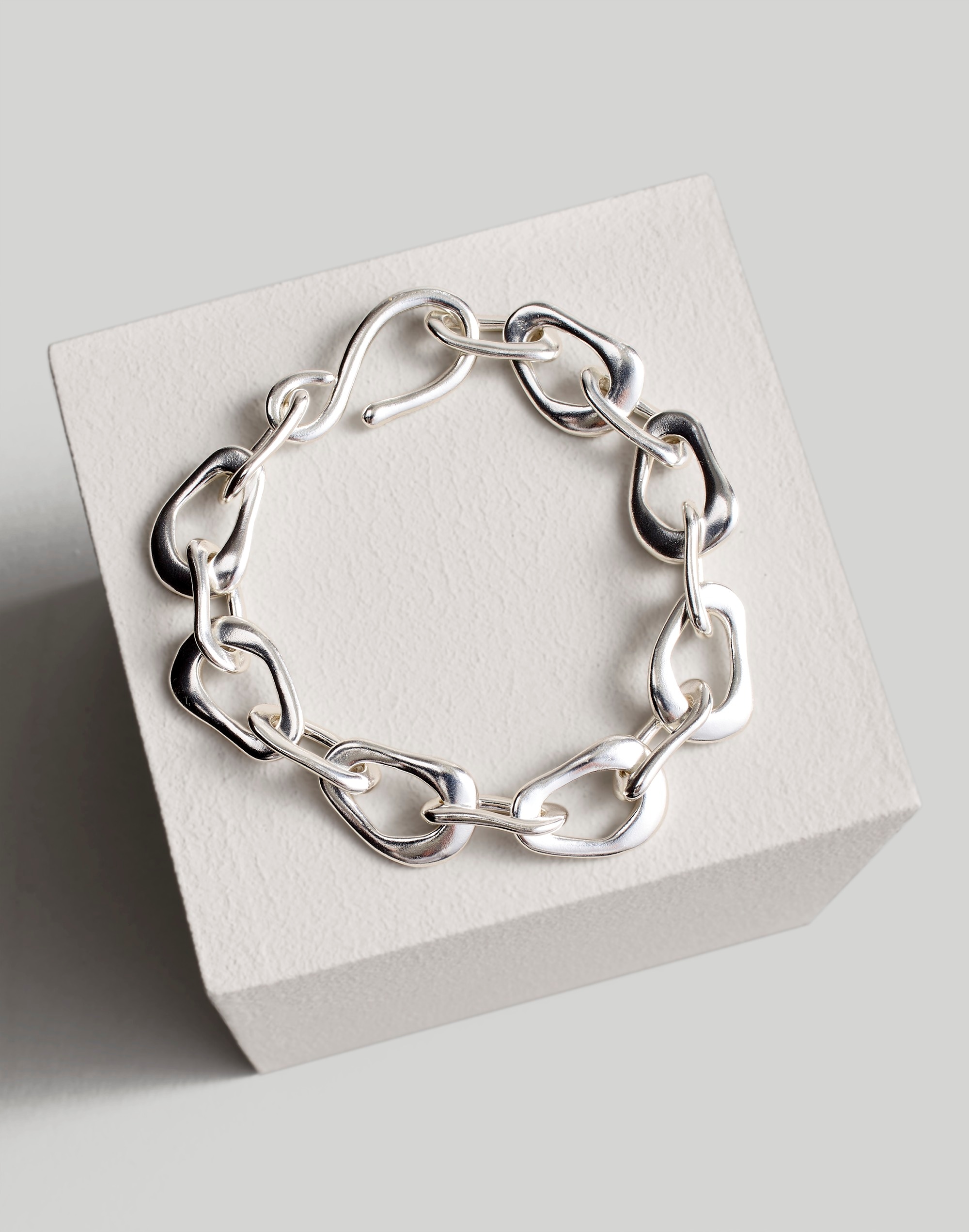 Mw The Sterling Silver Collection Chunky Chain Bracelet