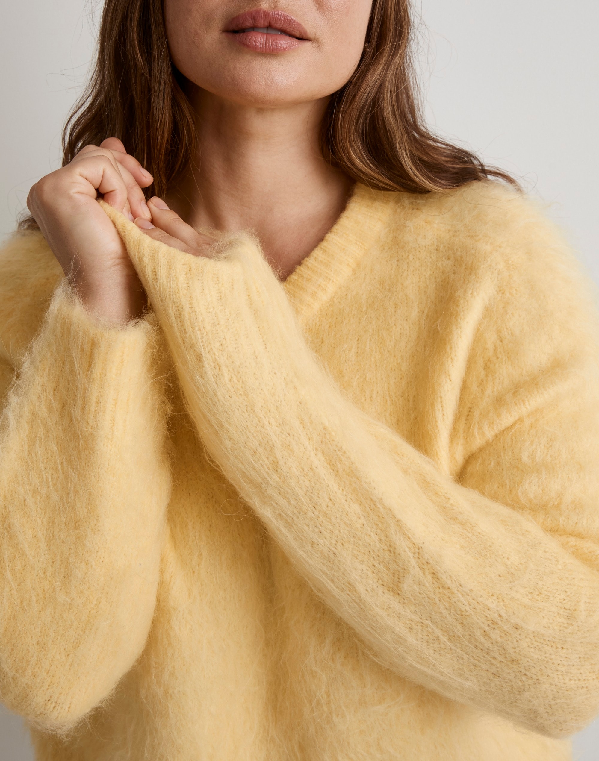 Plus Brushed V-Neck Sweater