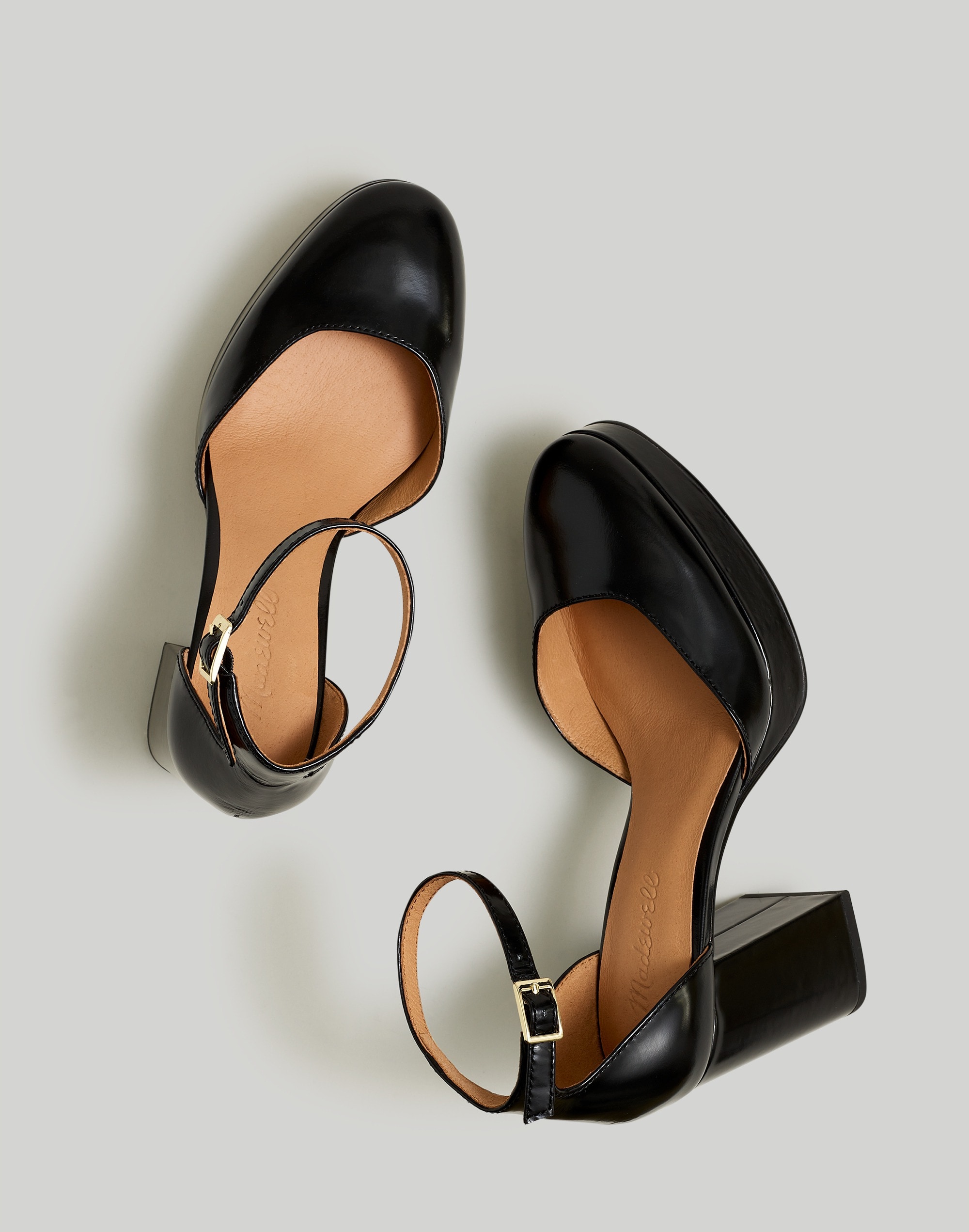 The Mable Ankle-Strap Platform Pump Leather