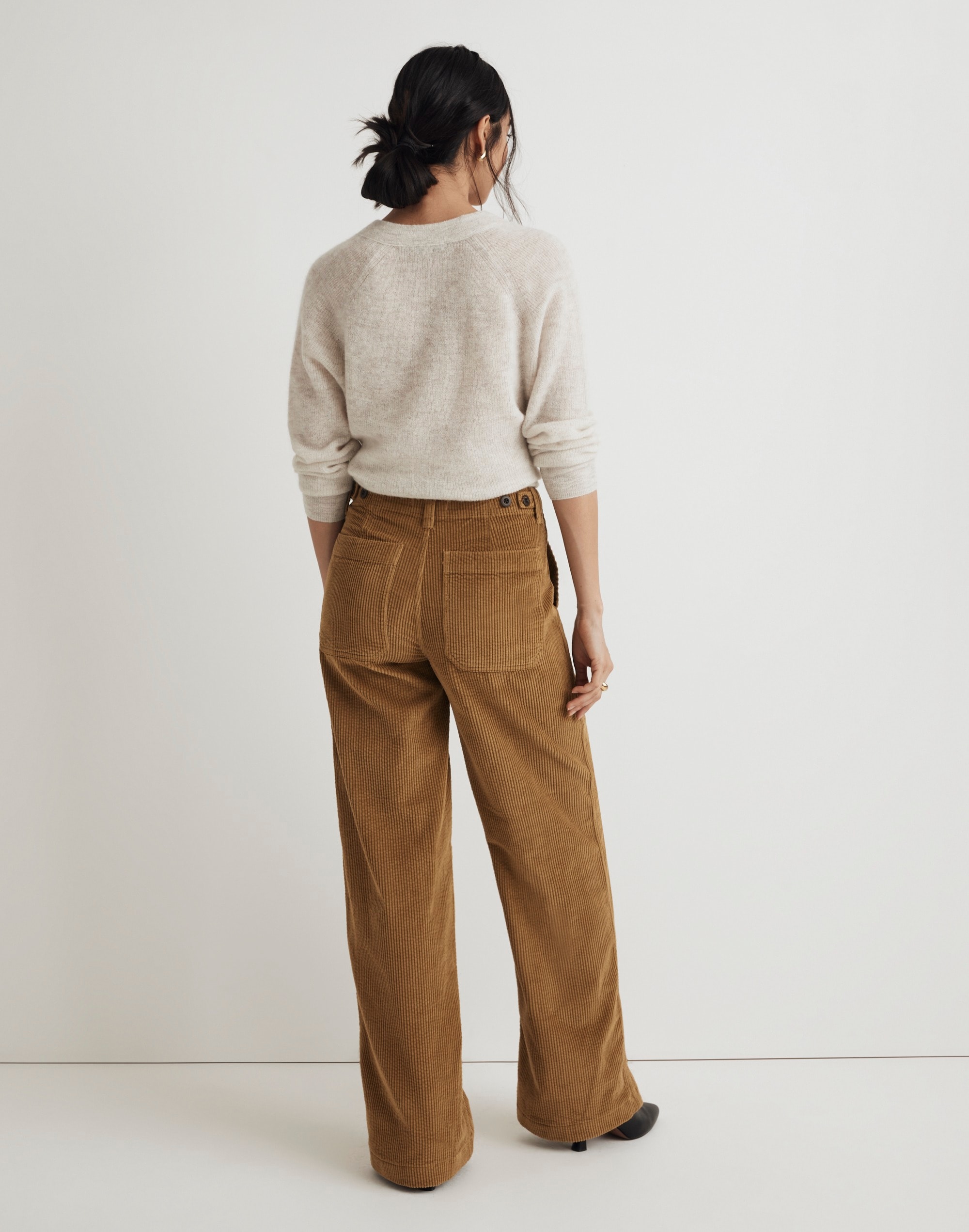 Griff Superwide-Leg Fatigue Cargo Pants in Garment-Dyed Corduroy