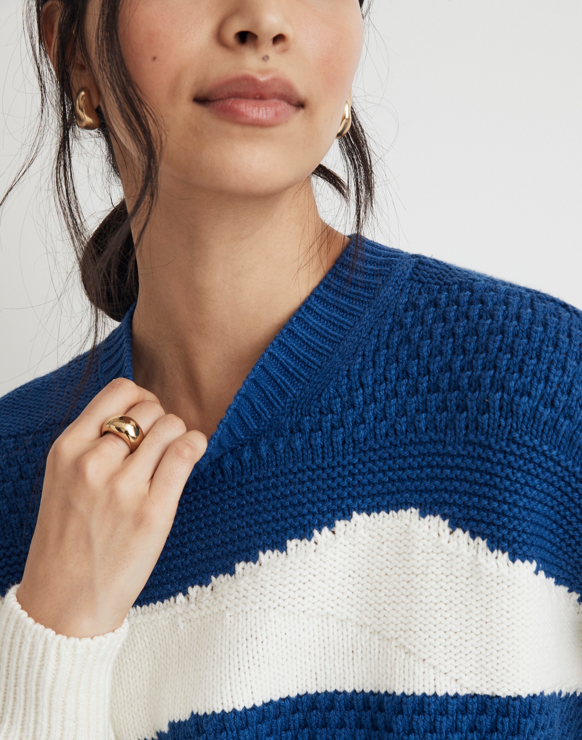 Intarsia Crewneck Sweater