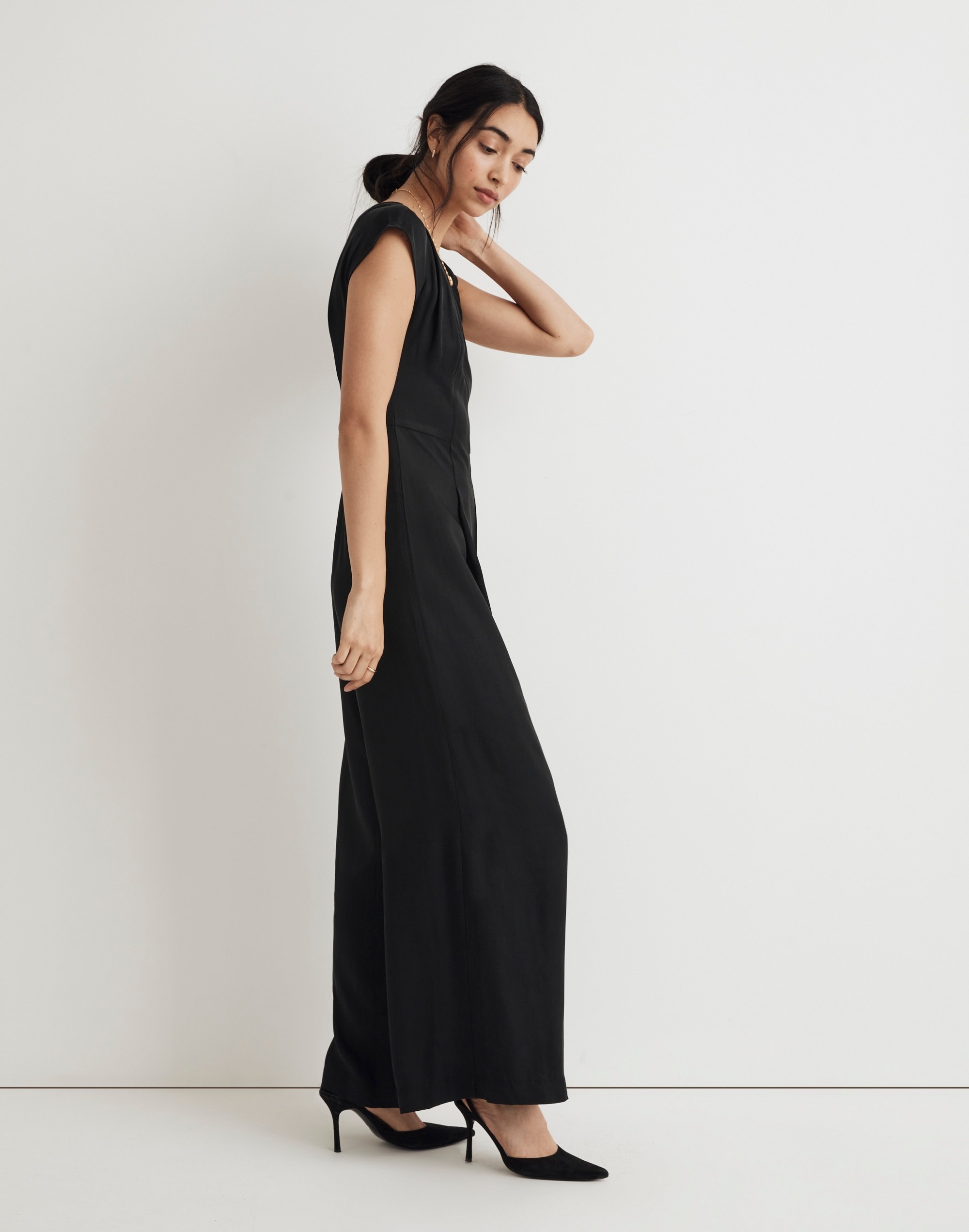 Seamed Wide-Leg Jumpsuit