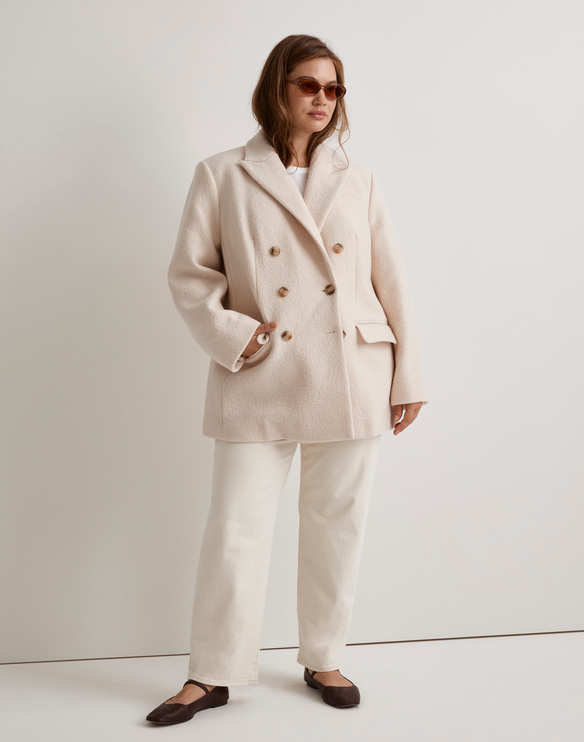 Plus Oversized Tuxedo Coat