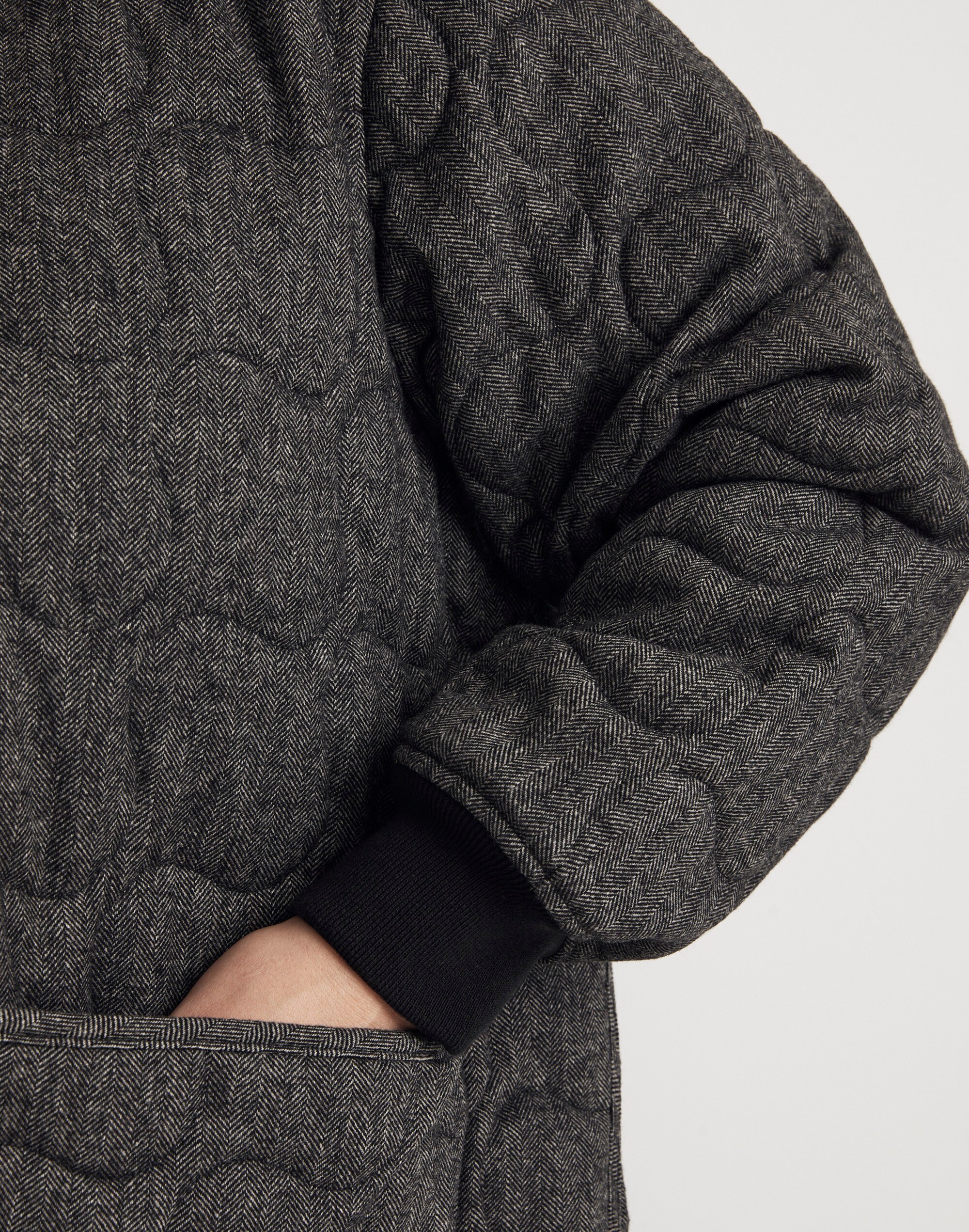 Plus Quilted Oversized Bomber Jacket