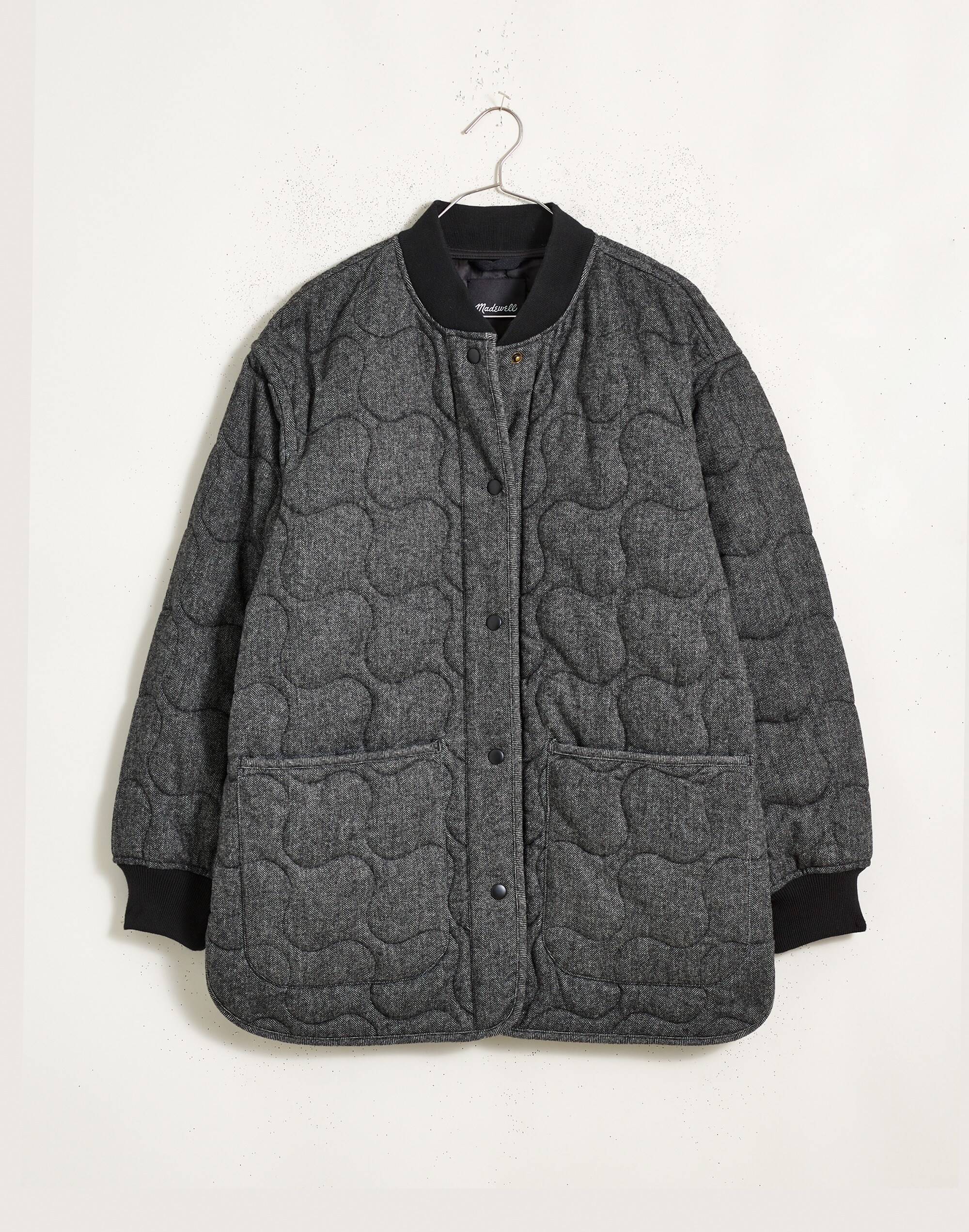Plus Quilted Oversized Bomber Jacket