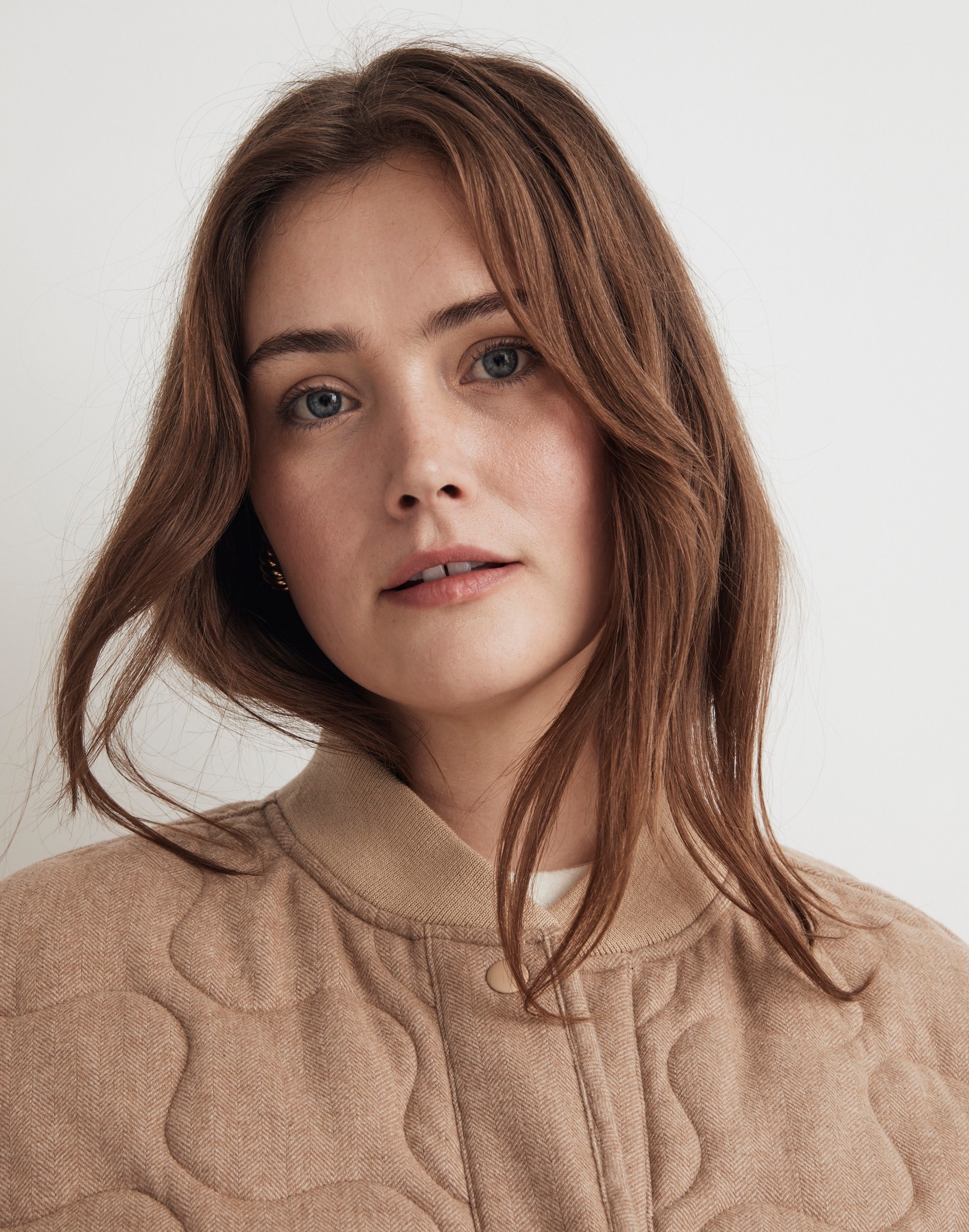 Plus Quilted Oversized Bomber Jacket