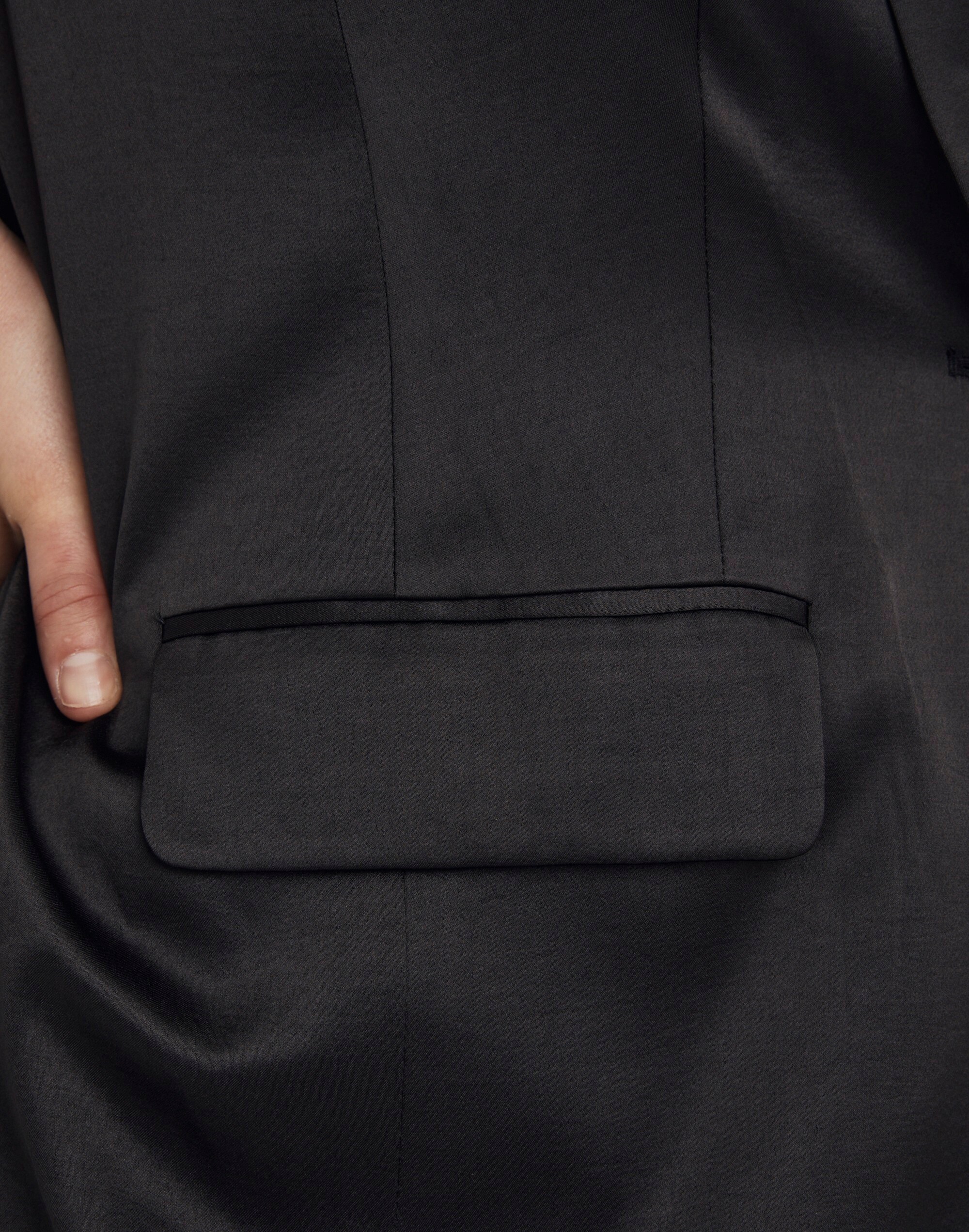 Plus Satin Oversized Blazer