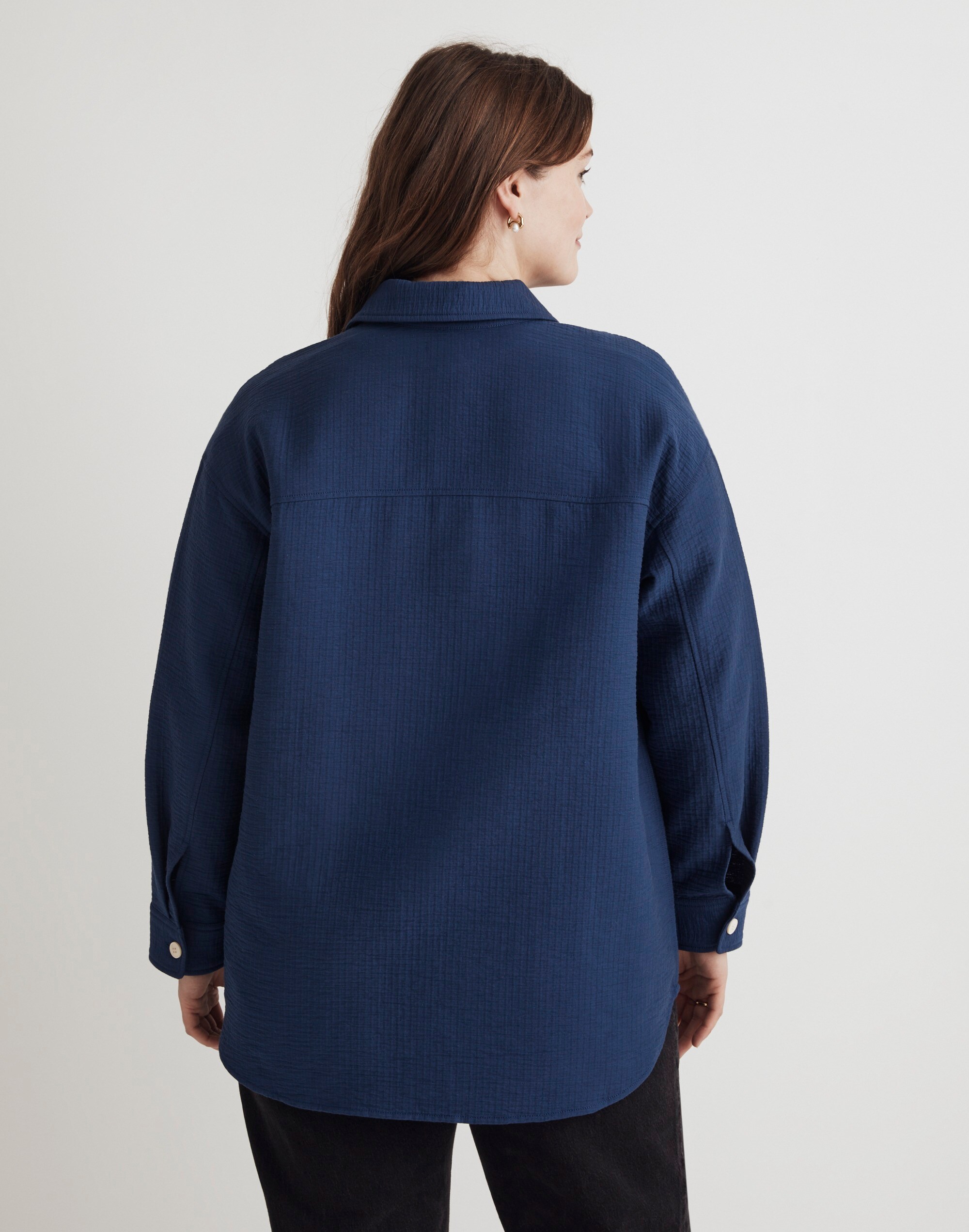 Plus Superoversized Shirt Jacket