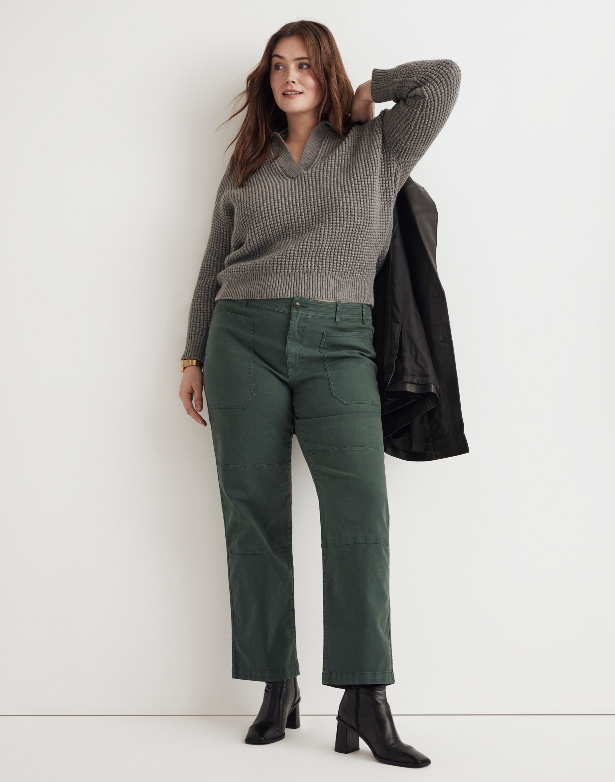 The Plus '90s Straight Cargo Pant in Garment-Dyed Canvas