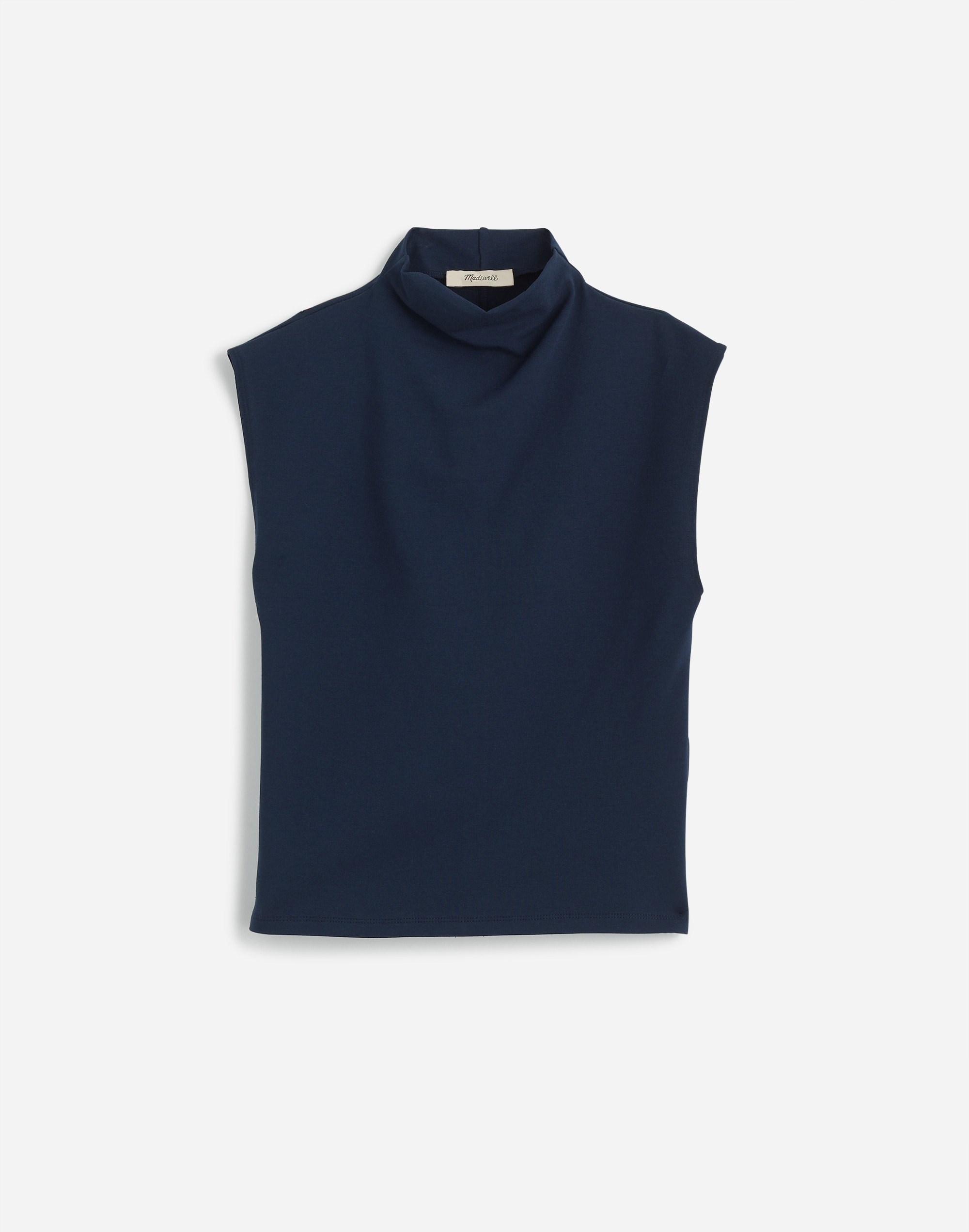 Funnelneck Cropped Muscle Tee in deep indigo image 1