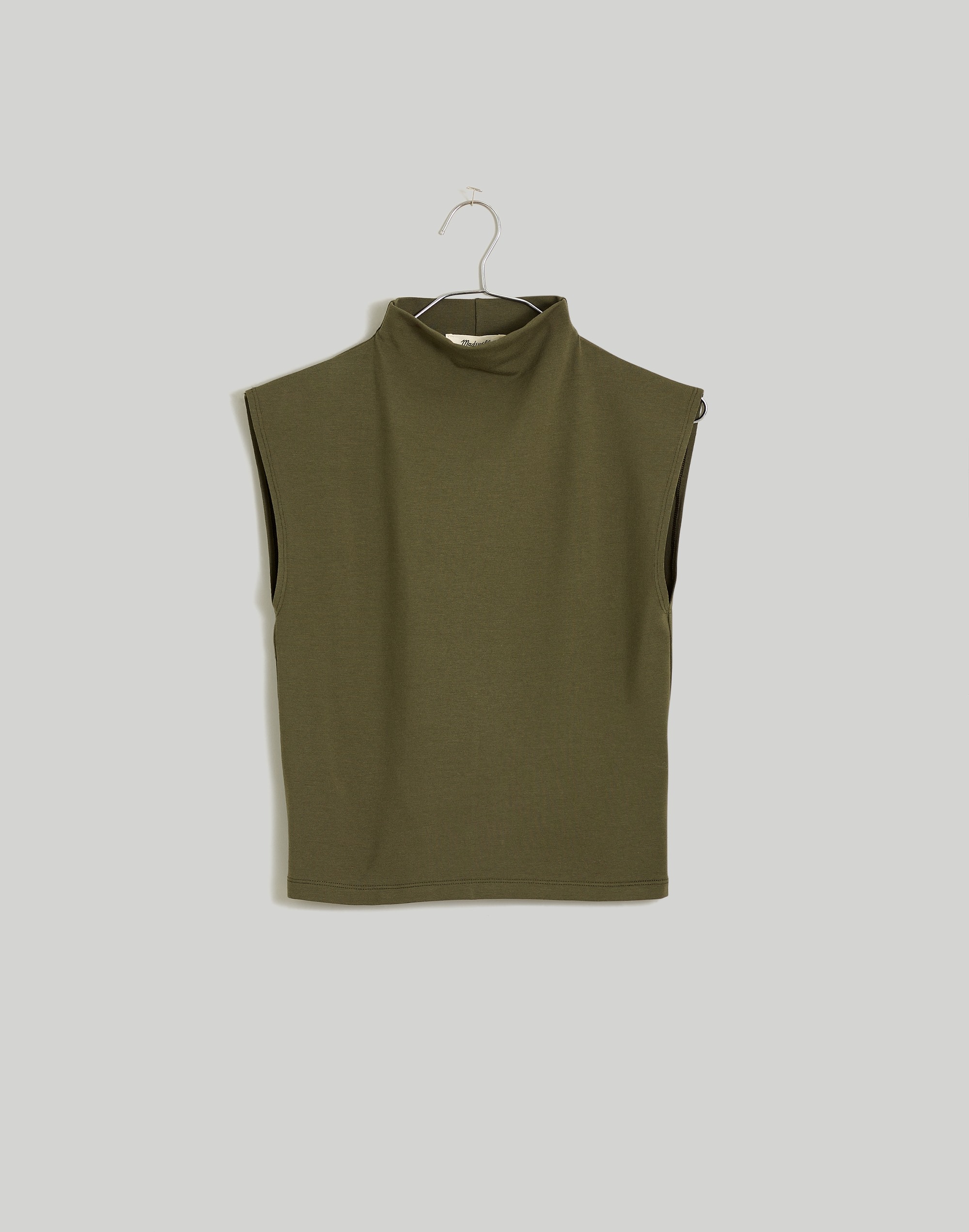 Mw Funnelneck Cropped Muscle Tee In Capers