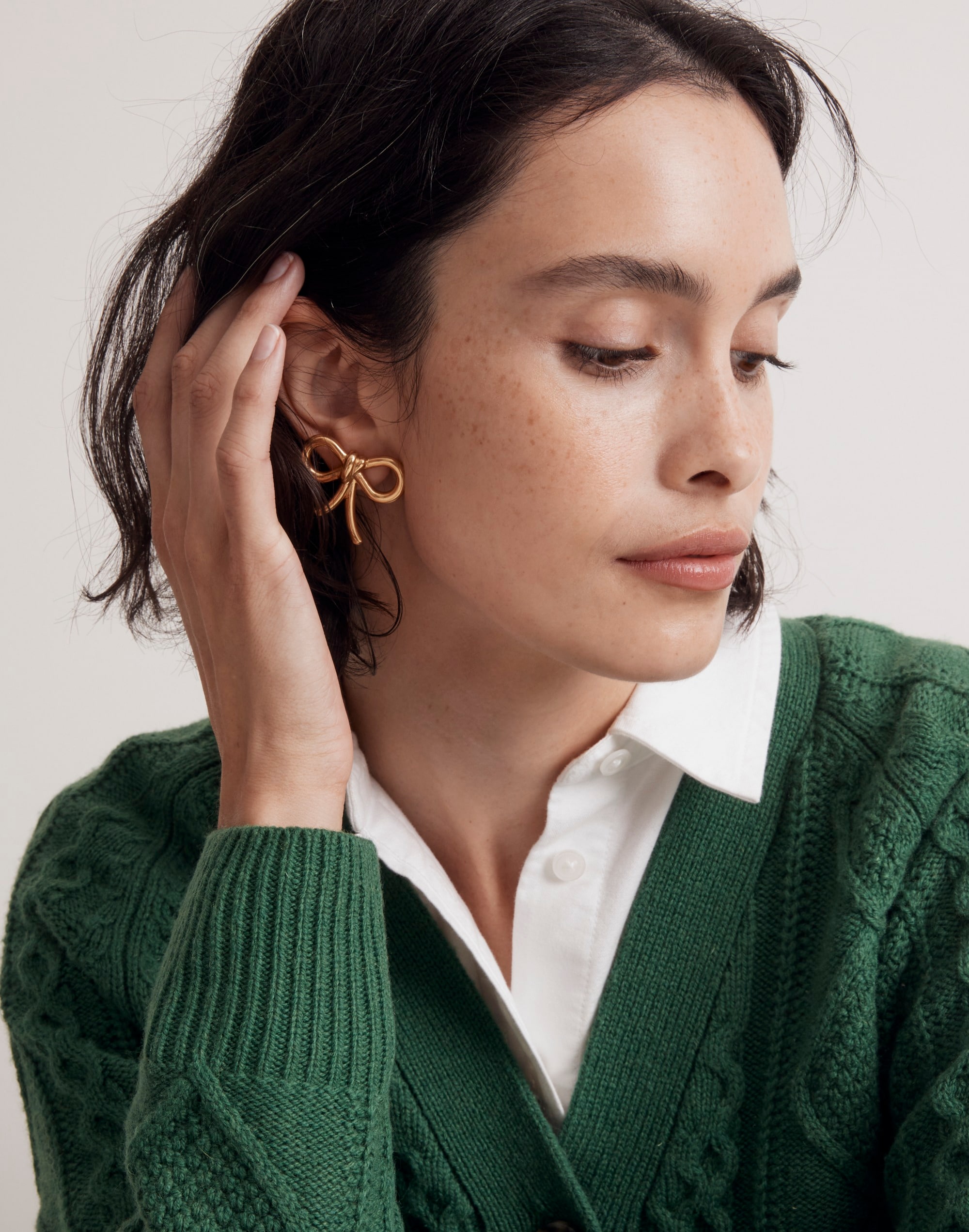 Bow Stud Statement Earrings