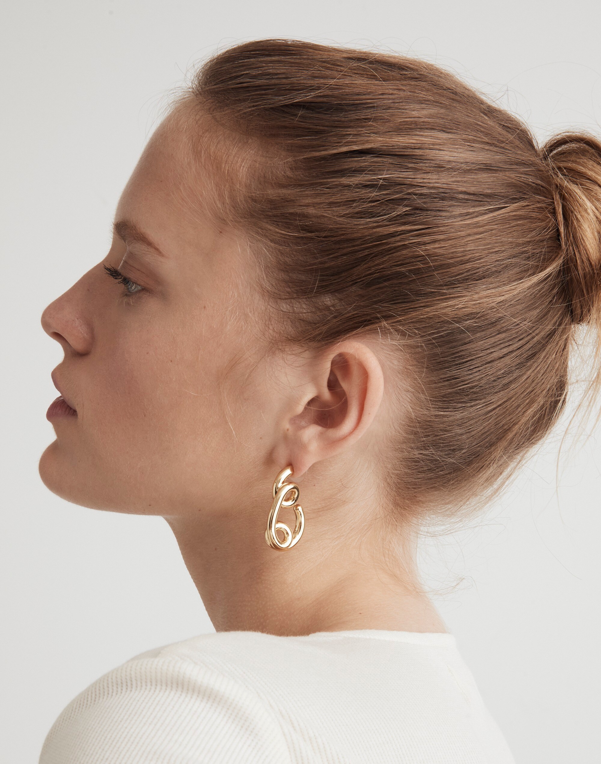 Looped Tube Large Hoop Earrings