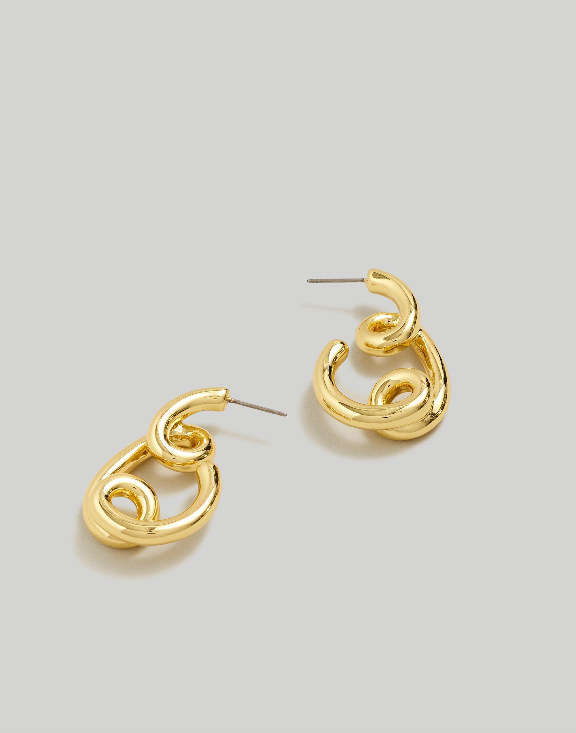 Looped Tube Large Hoop Earrings