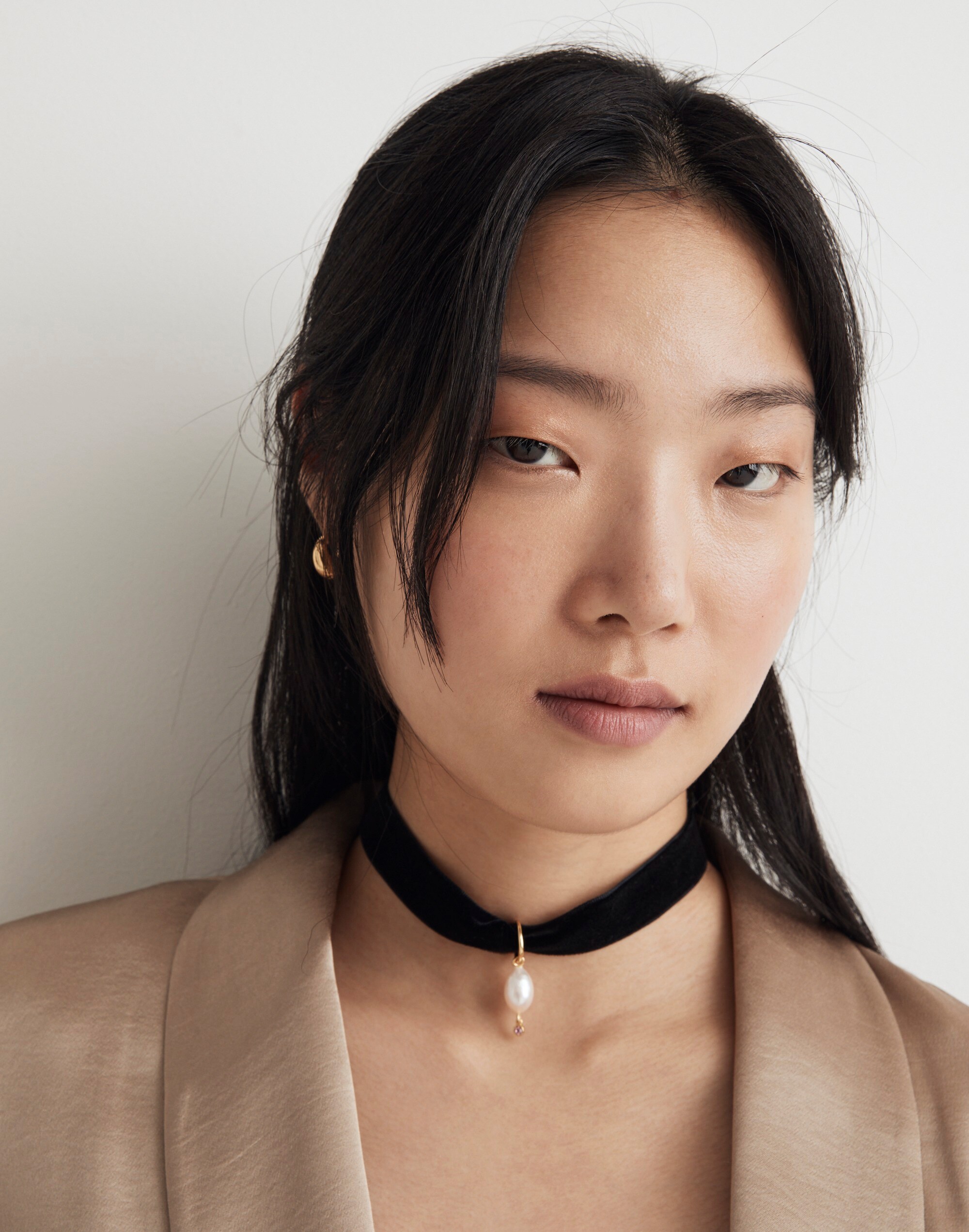 Freshwater Pearl Velvet Choker Necklace