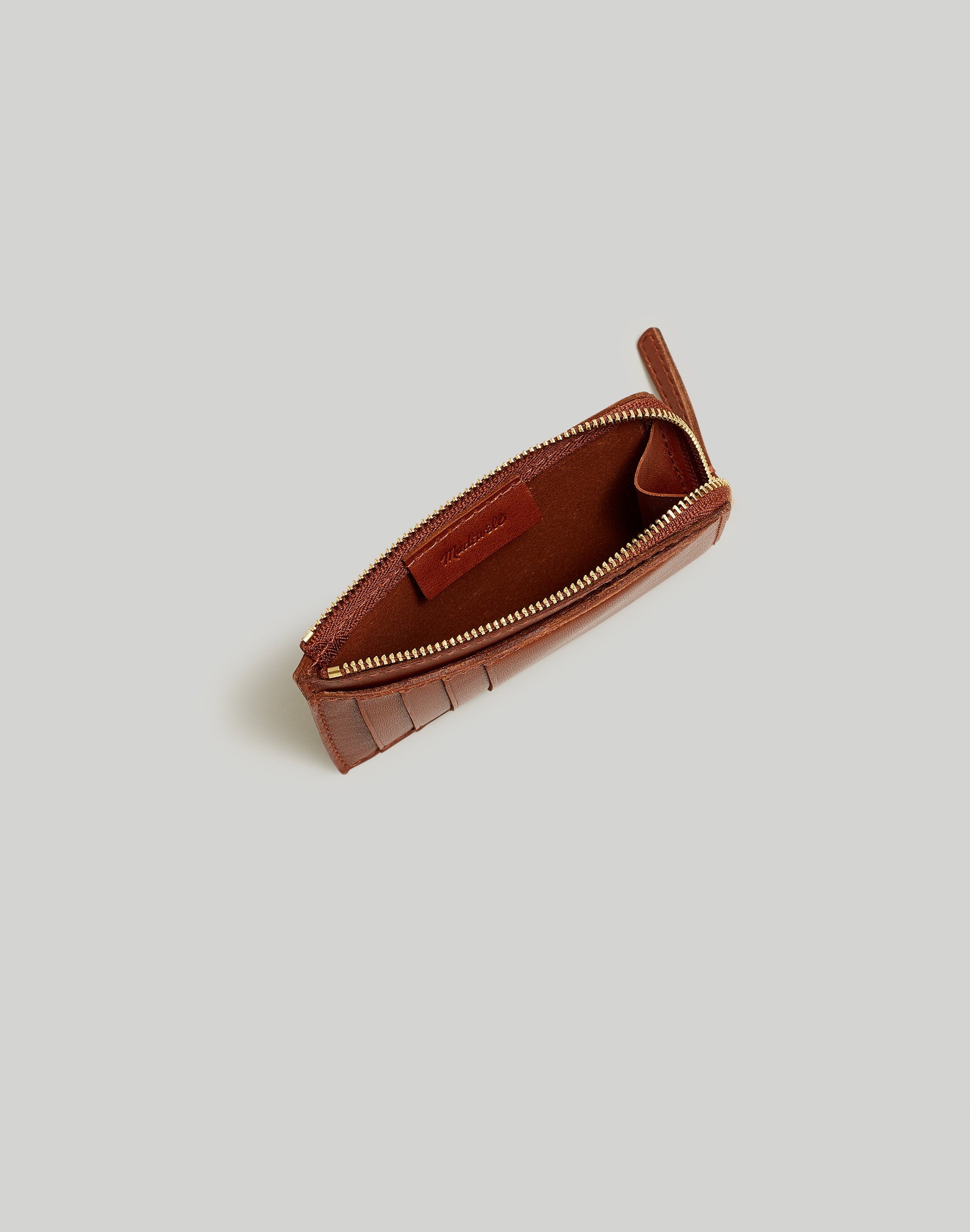 The Zip Card Case Wallet in Waxed Leather