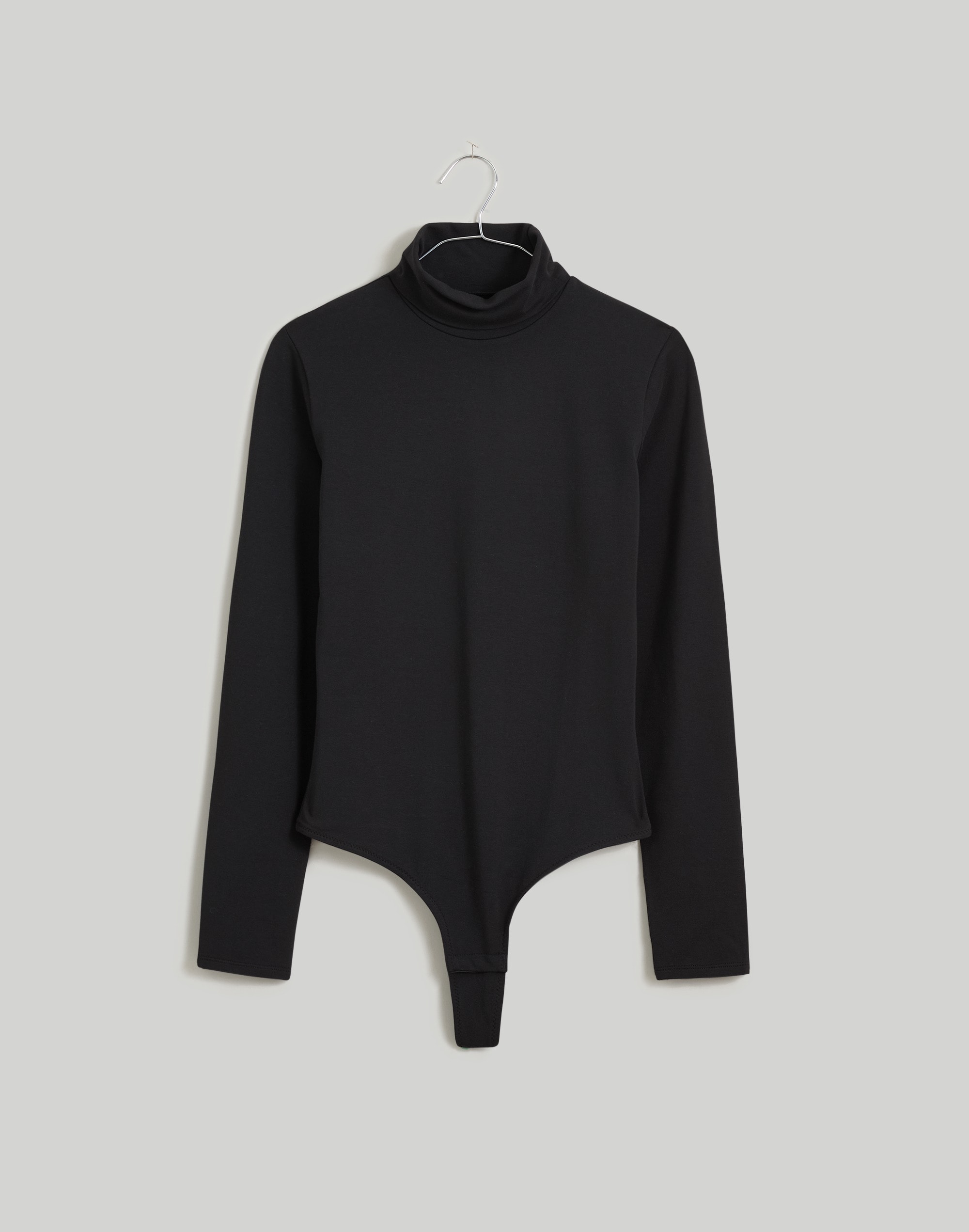 Turtleneck Thong Bodysuit in true black image 6