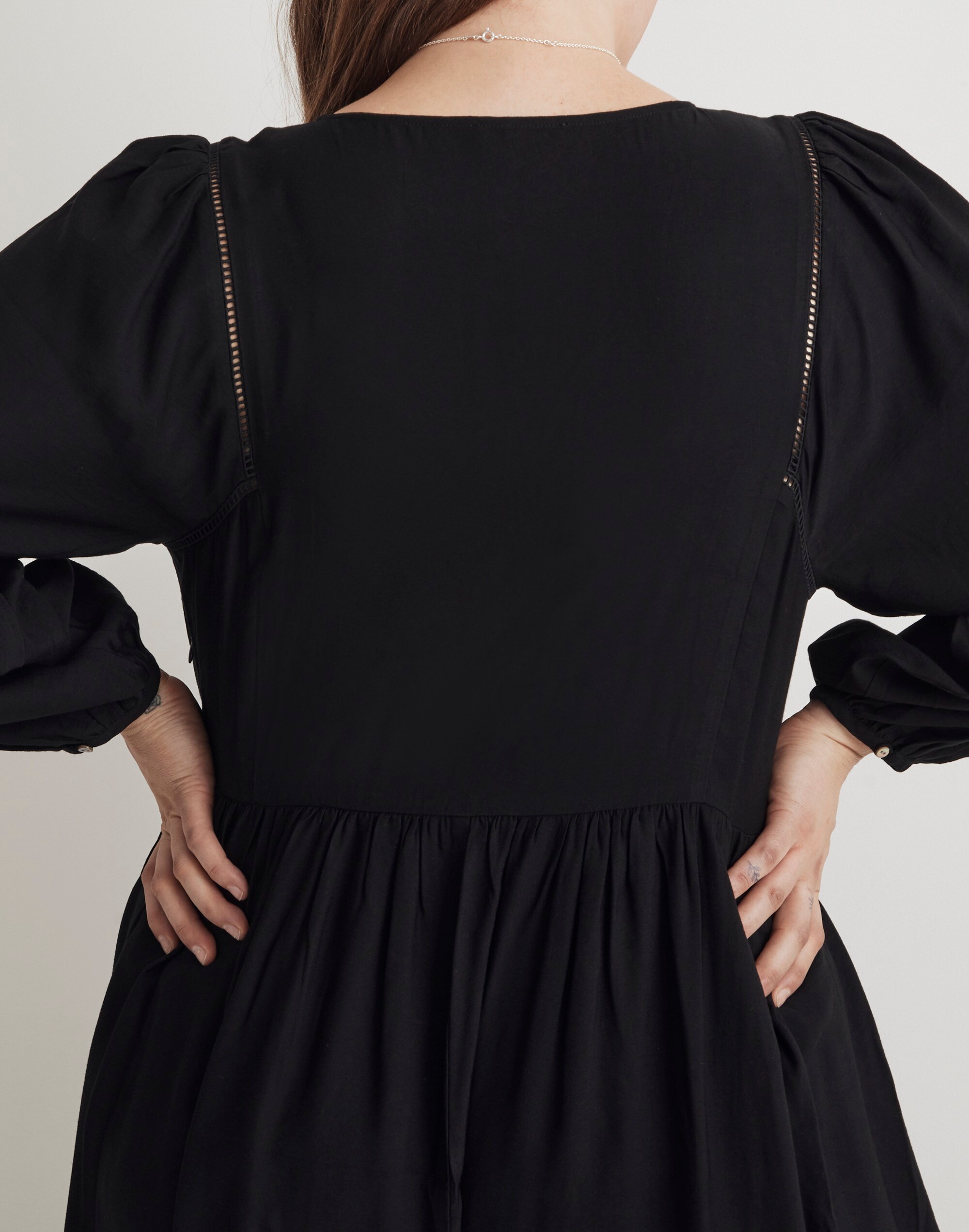 Plus V-Neck Empire Midi Dress