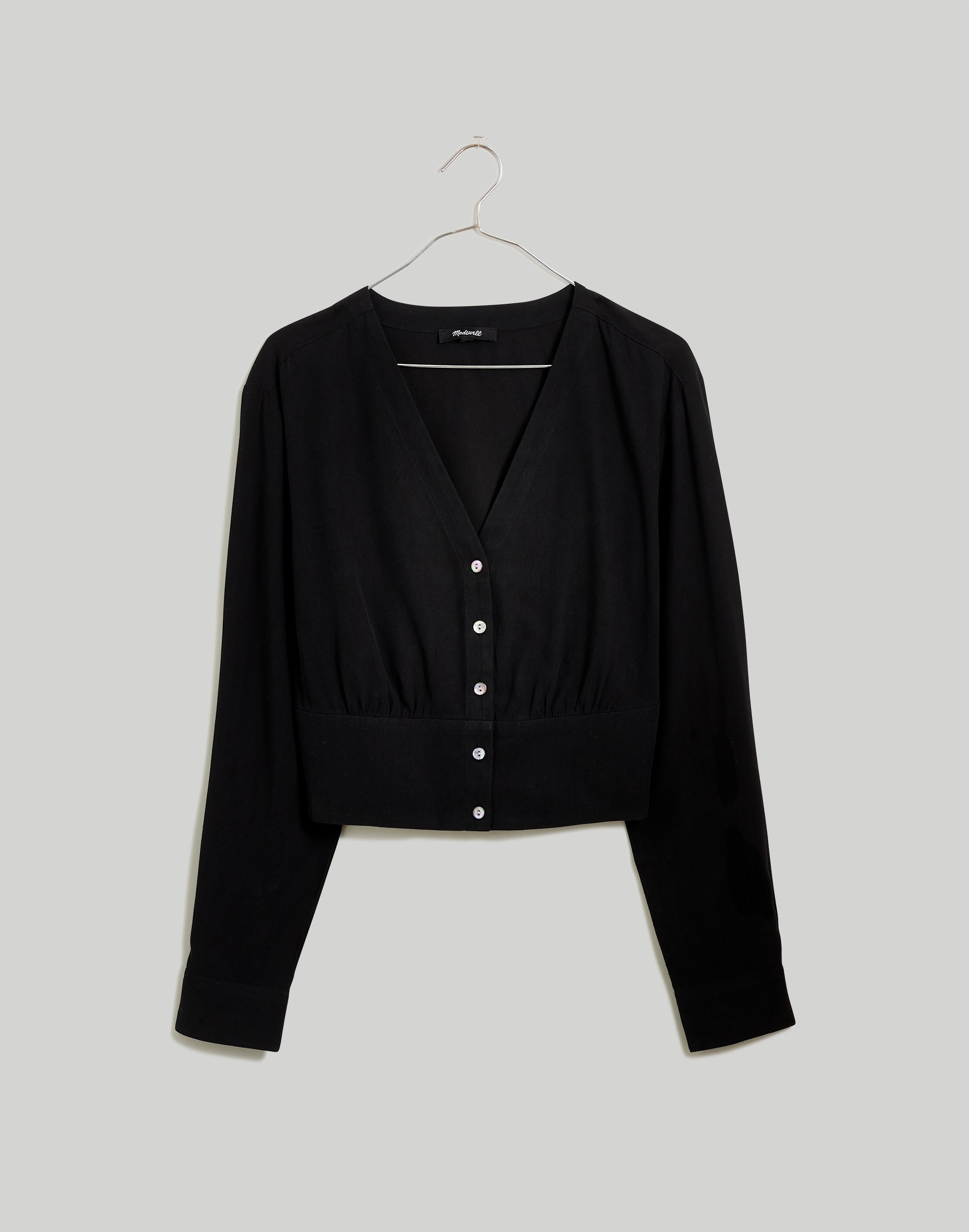 Lusterweave V-Neck Button-Front Shirt