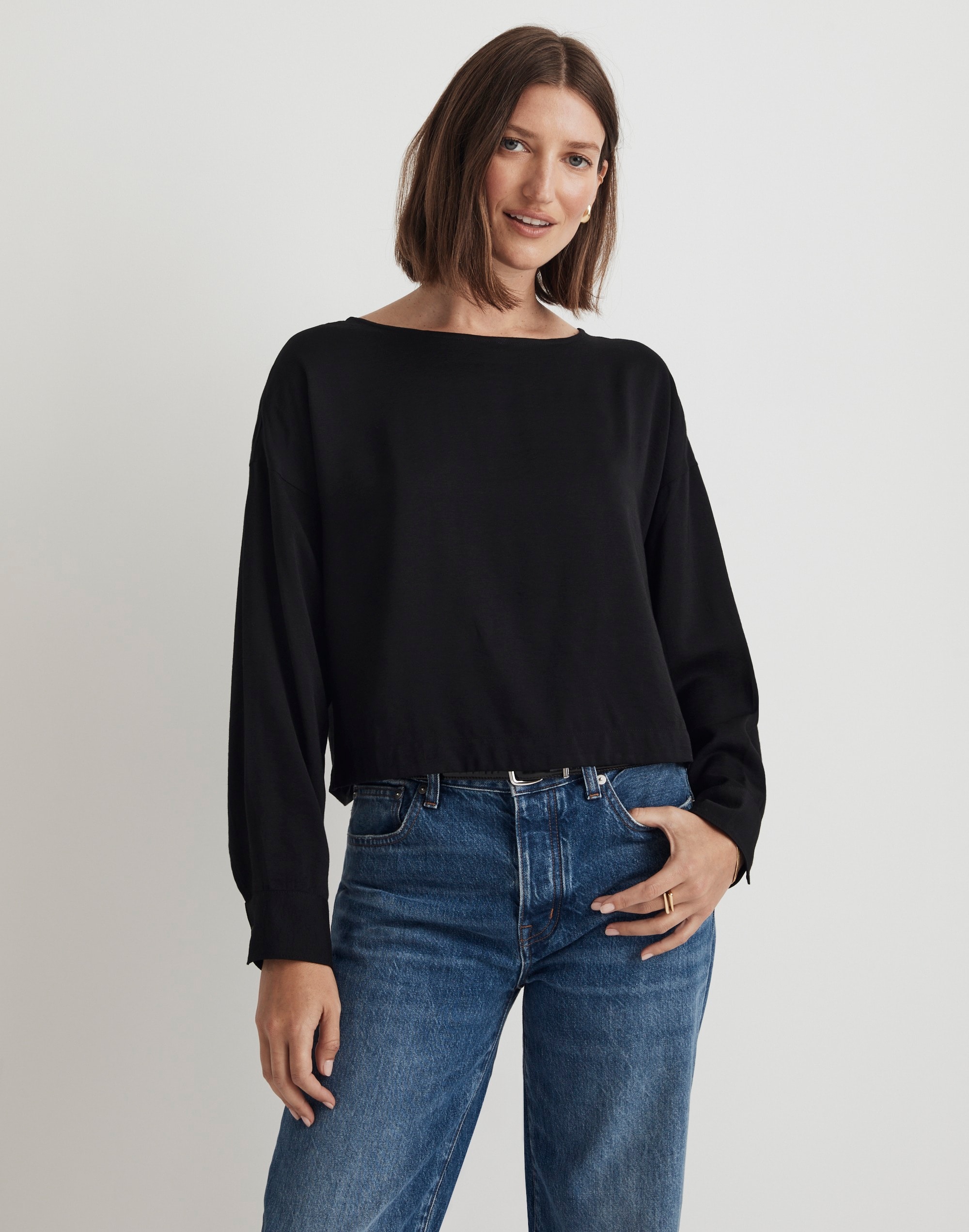 Relaxed Tulip-Back Top