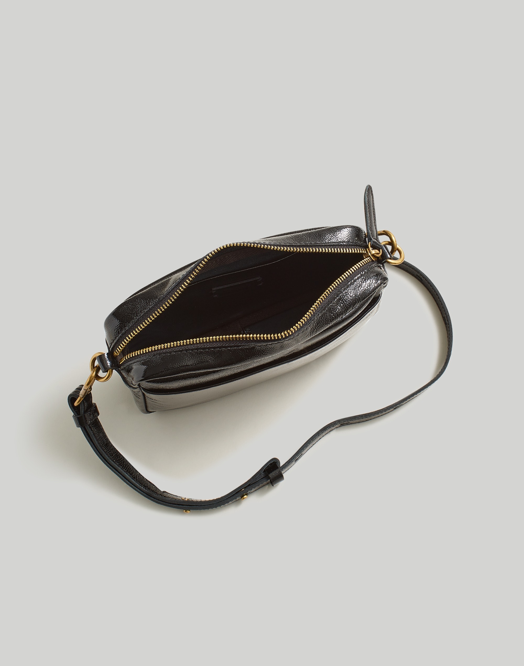 The Carabiner Medium Crossbody Bag in Patent Leather