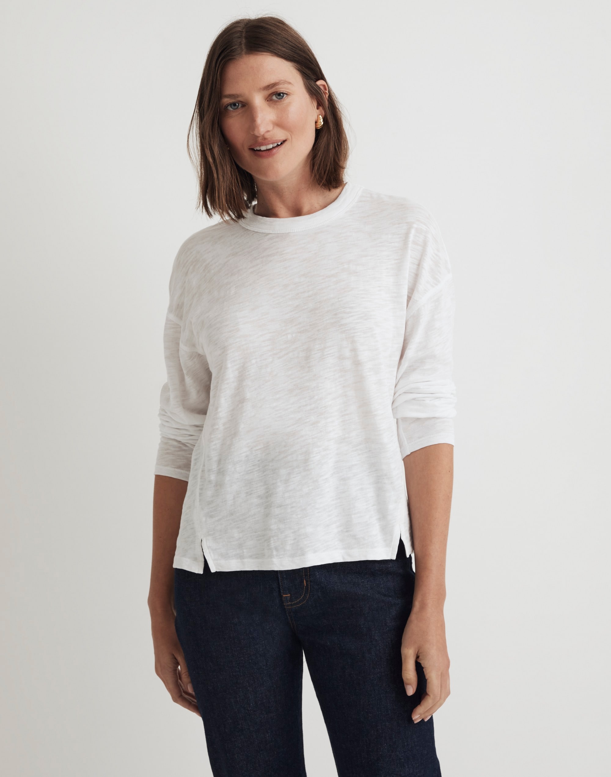 Slub Relaxed Long-Sleeve Tee