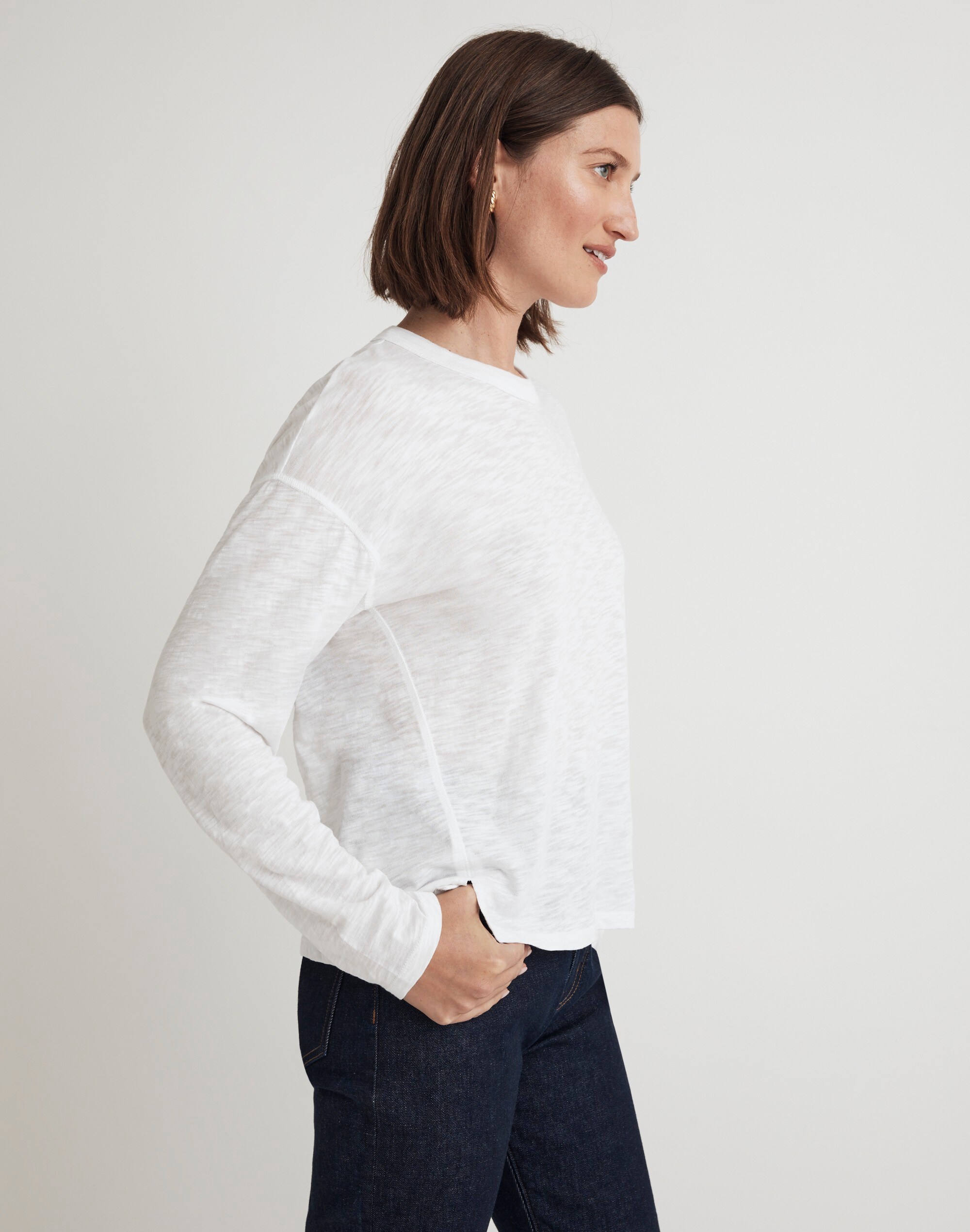 Slub Relaxed Long-Sleeve Tee