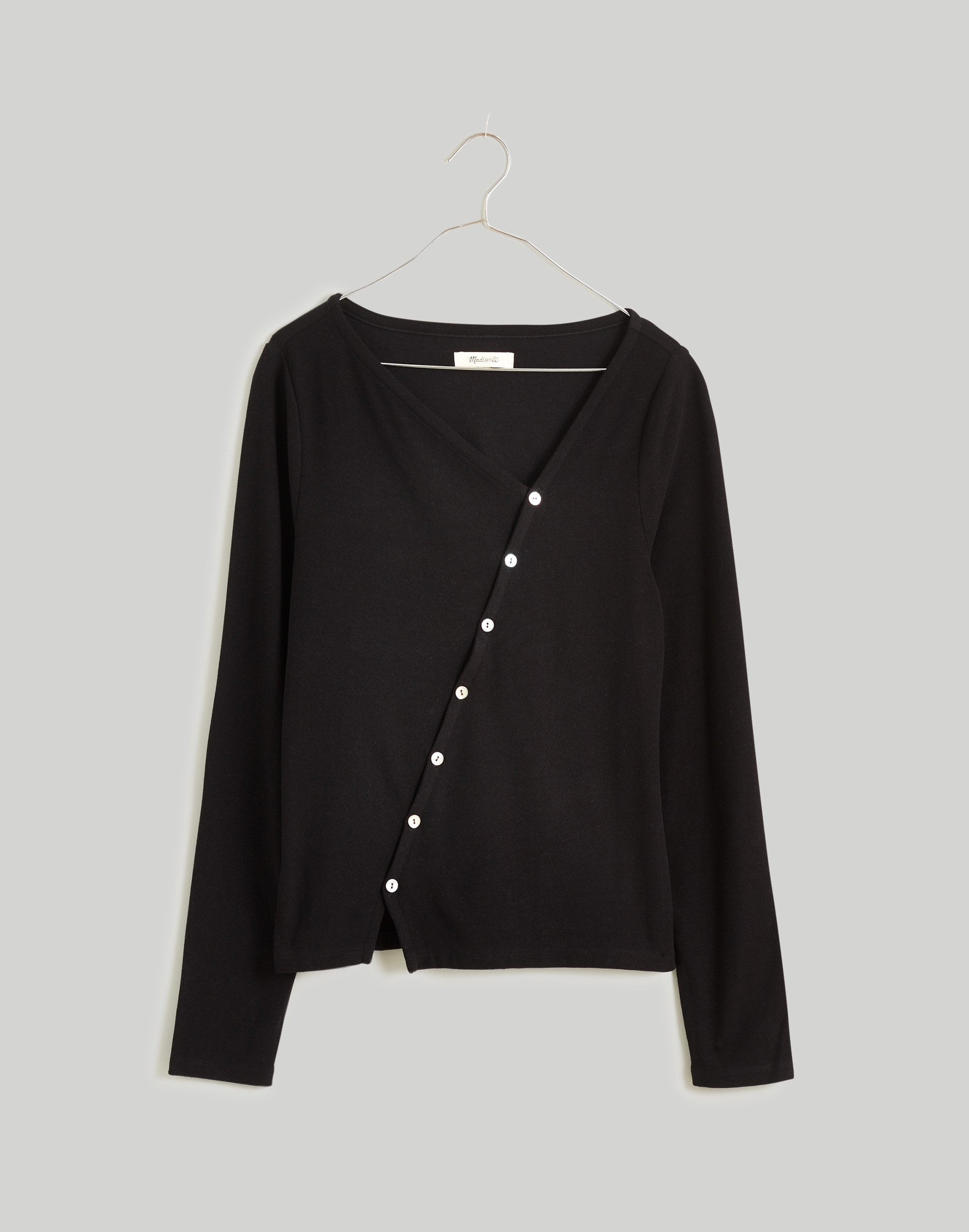 Asymmetrical Button-Front Cardigan