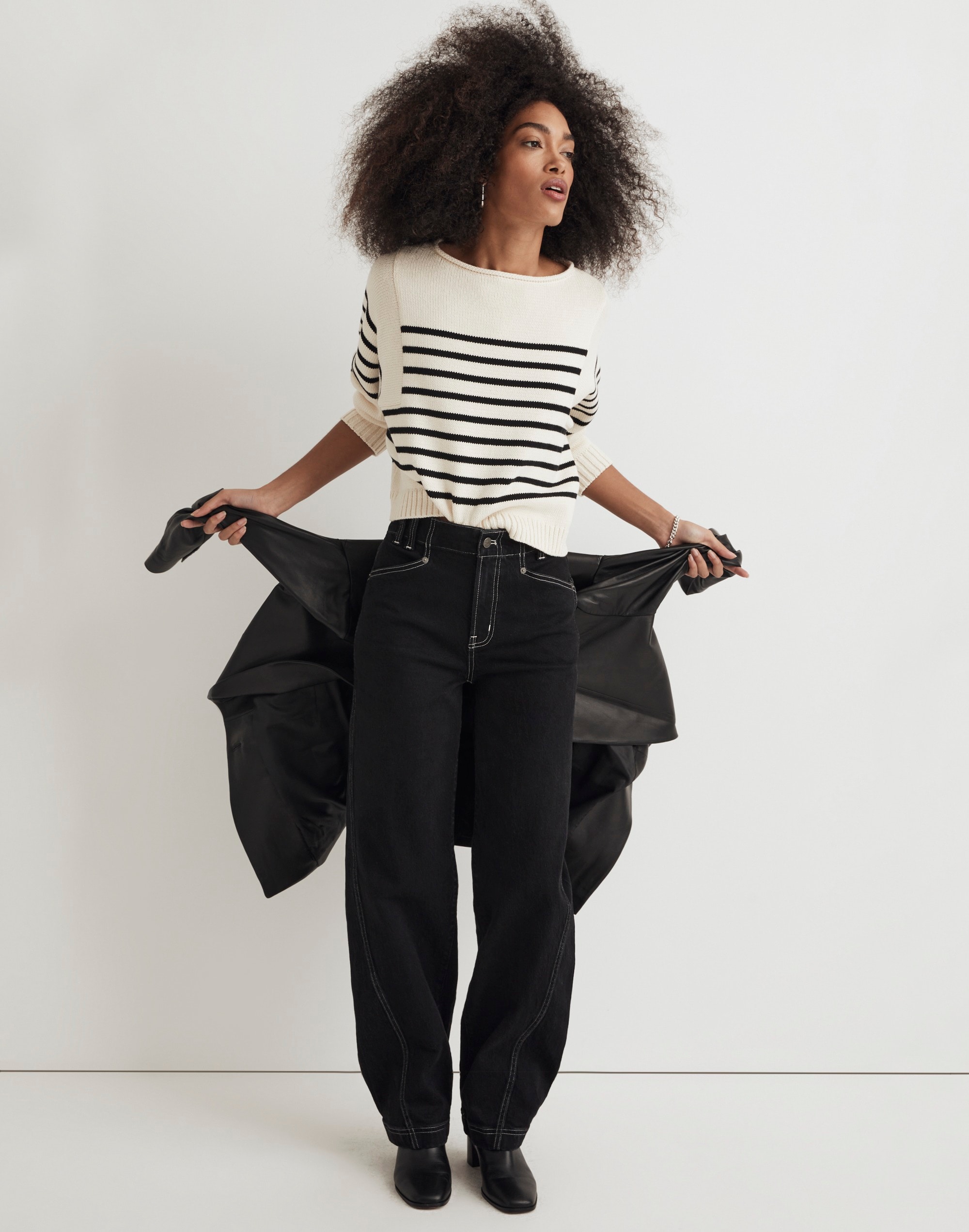 Rolled-Neck Pullover Sweater