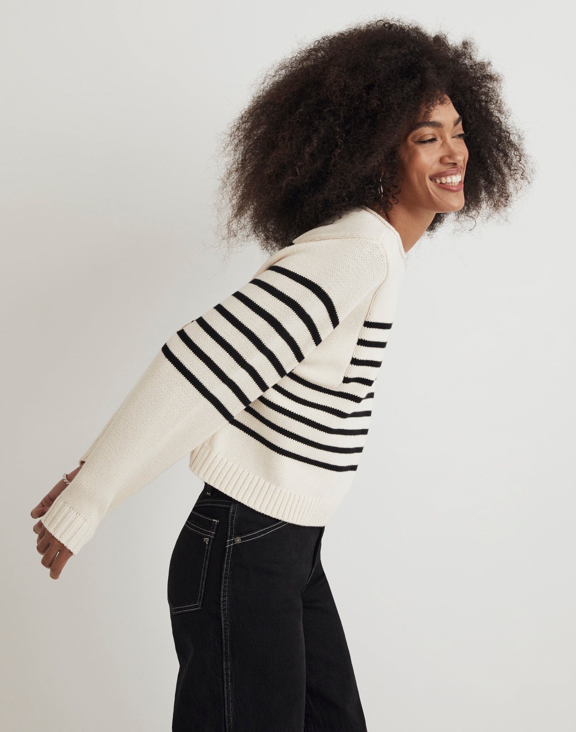 Rolled-Neck Pullover Sweater