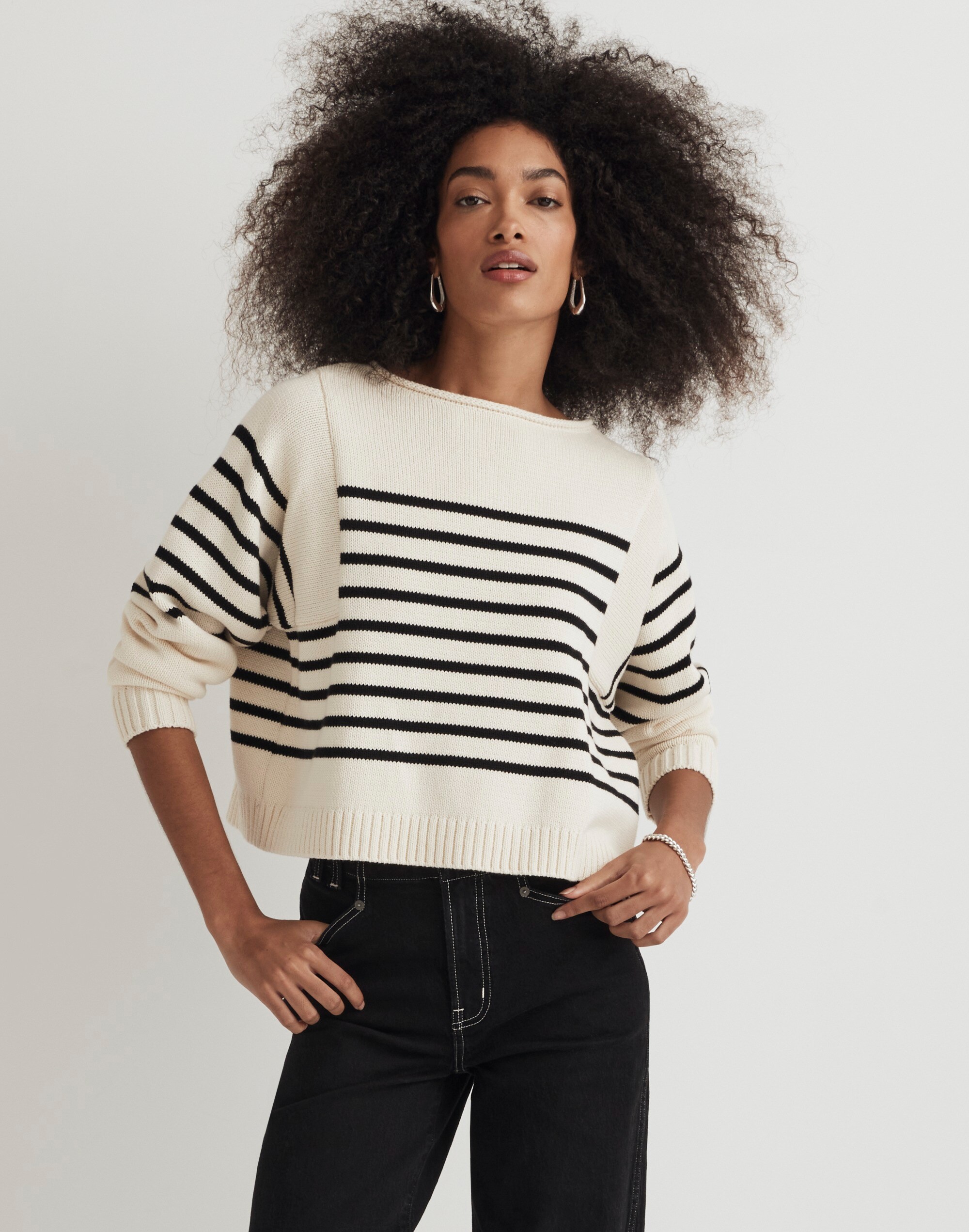 Rolled-Neck Pullover Sweater