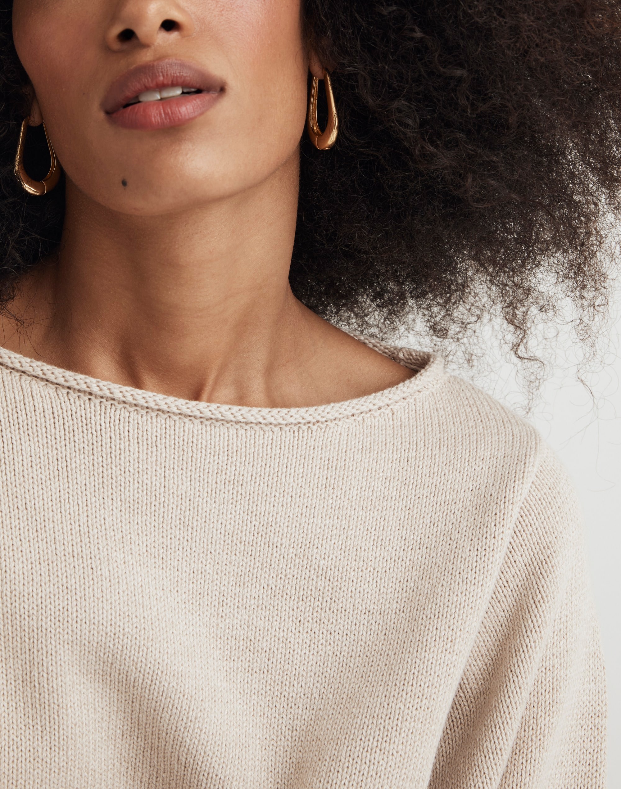 Rolled-Neck Pullover Sweater