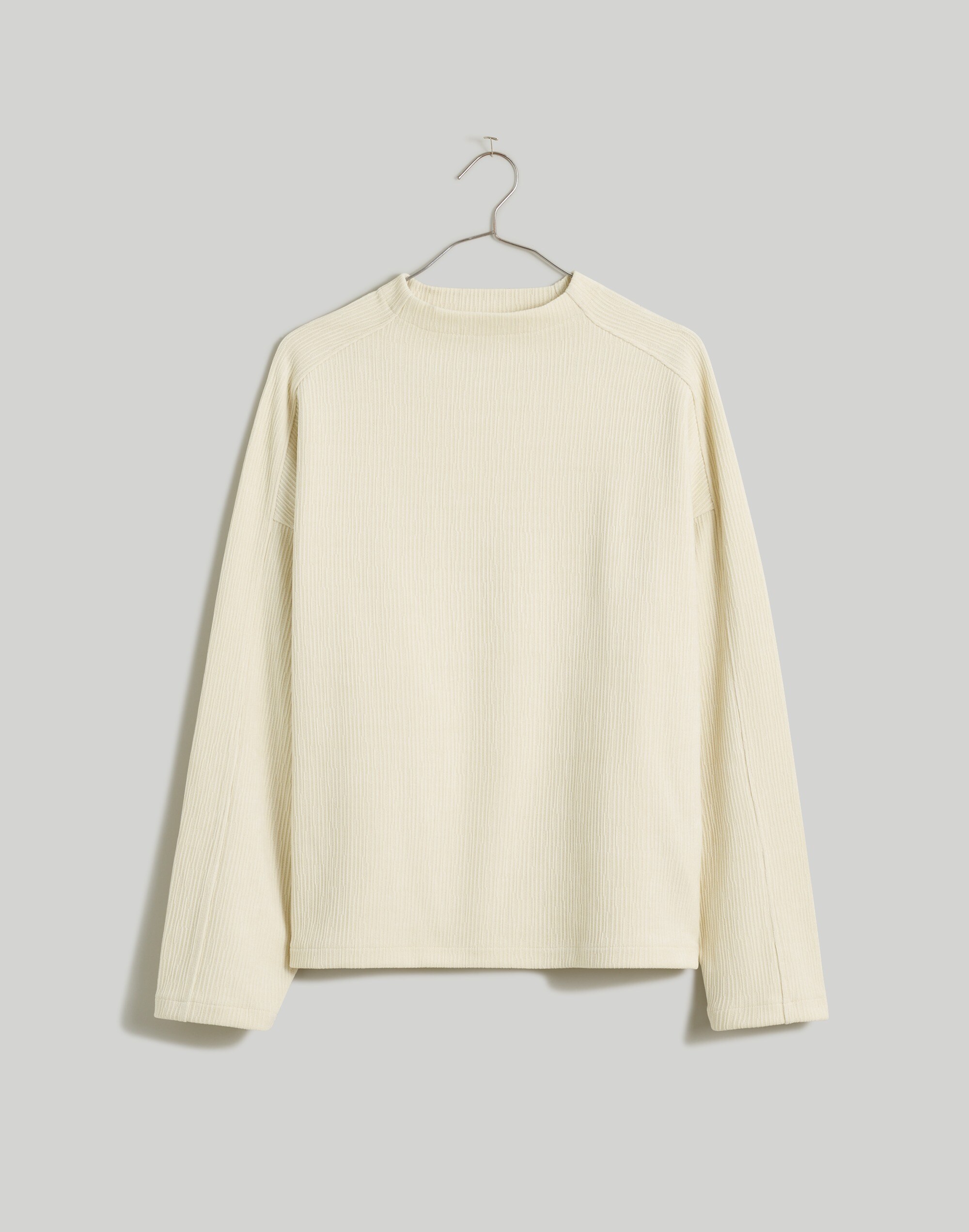 Striped Jacquard Funnelneck Top